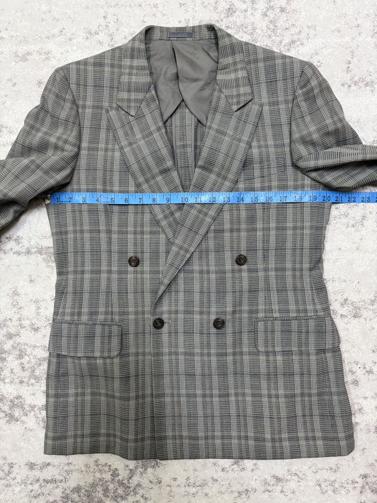 Burberry Vintage 90s Burberrys Chekered Linen Blazer Size US M / EU 48-50 / 2 - 15 Thumbnail