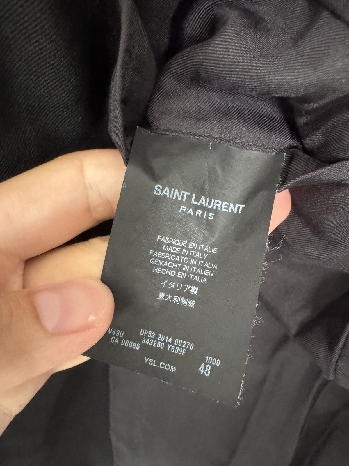 Saint Laurent Paris Hedi FW14 Peaked Le Smoking Blazer Size 48R - 3 Thumbnail