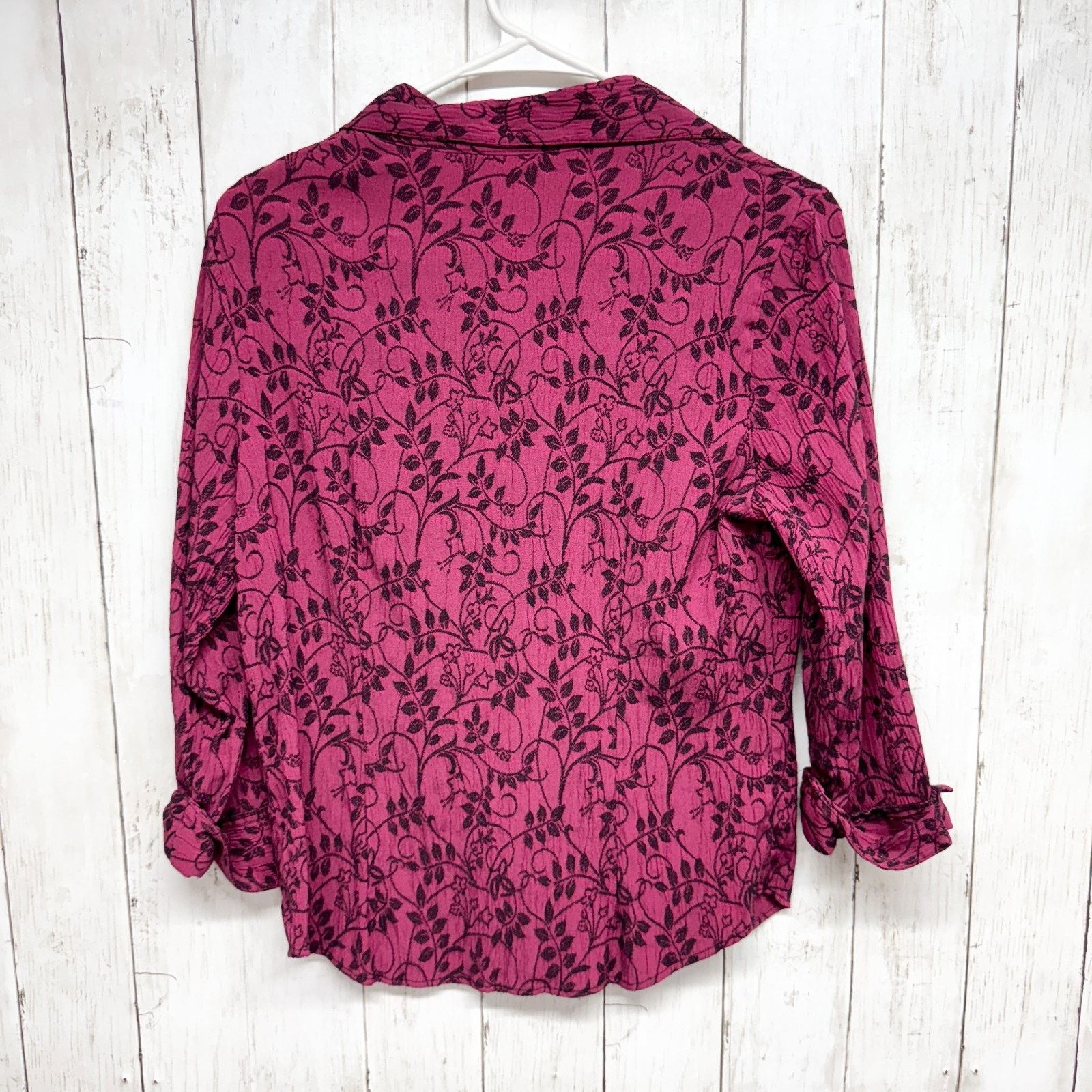 Other Dressbarn Shirt Chest 36" Paisley Long Sleeve Button Down Size L / US 10 / IT 46 - 2 Thumbnail