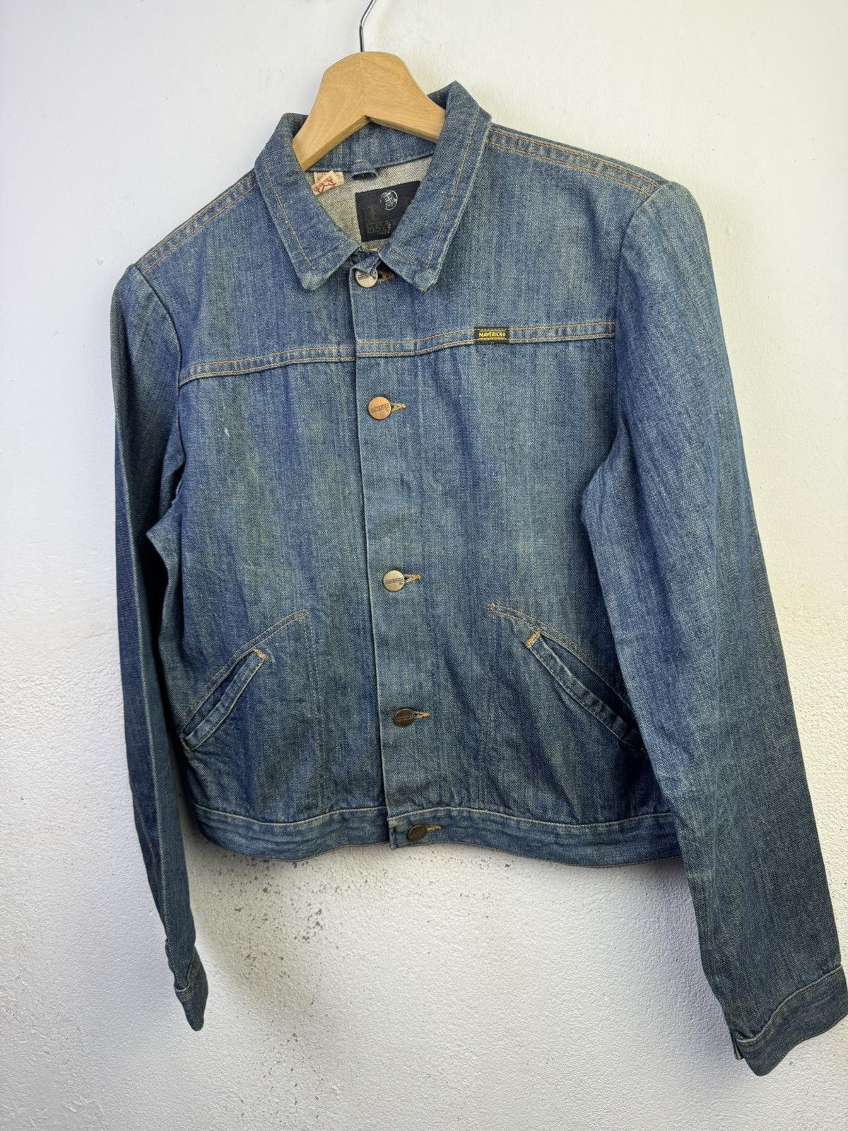 Vintage Vintage 1960s 70s Maverick Redline Selvedge Denim Jacket Size US S / EU 44-46 / 1 - 3 Thumbnail