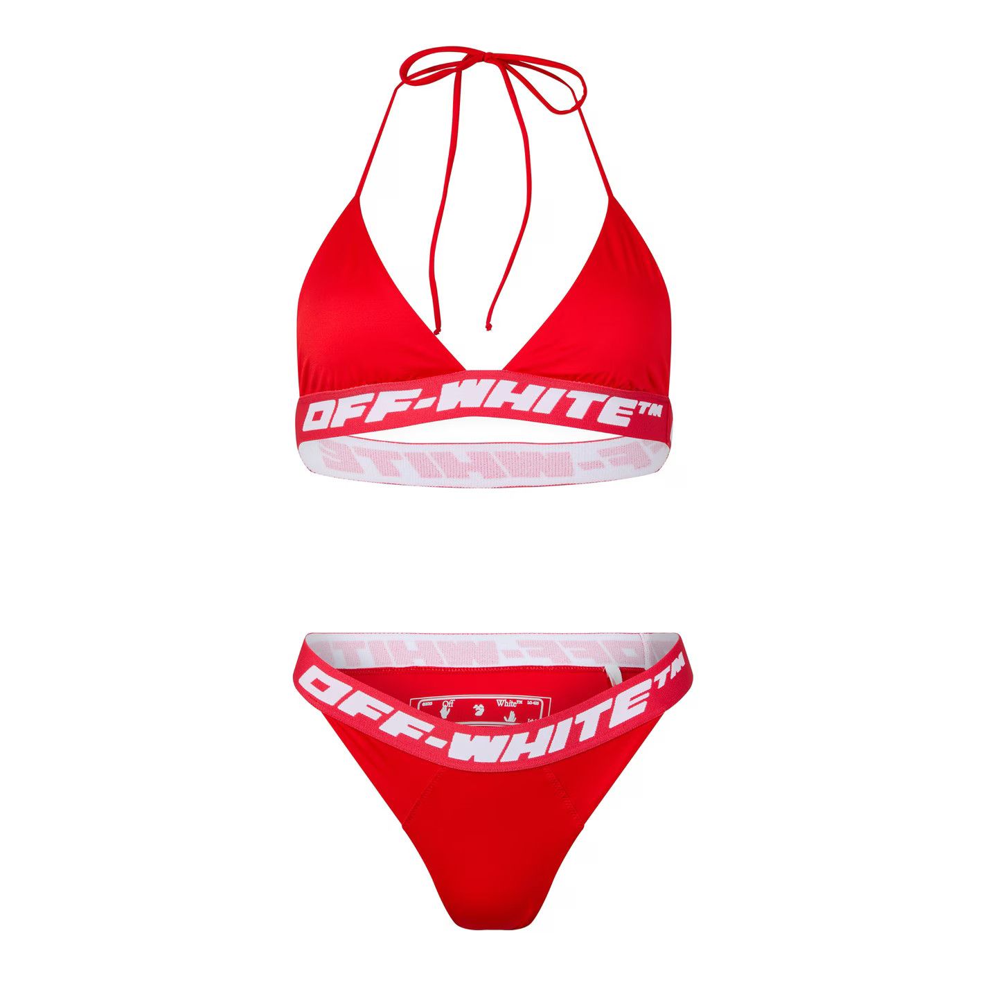 Off-White o1g2r1mq0125 Size: S / Beachwear Bikini Set in Red & White Size ONE SIZE - 1 Thumbnail