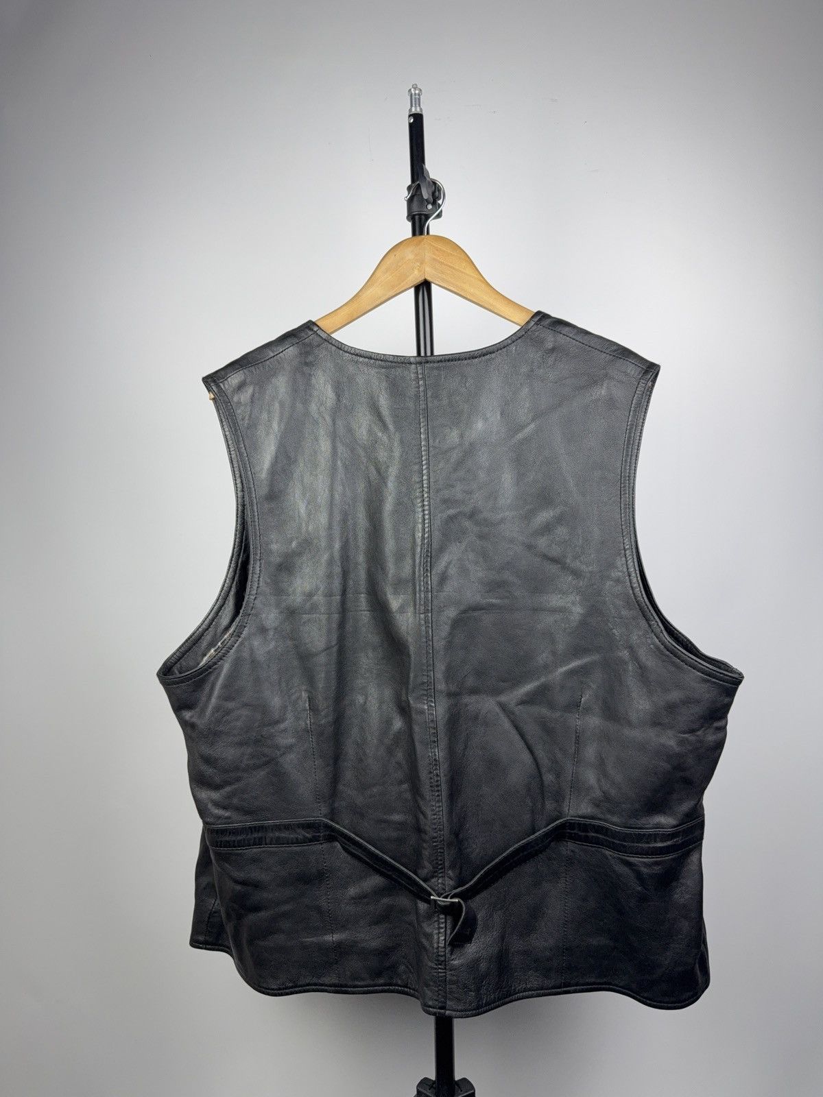 Vintage 90s Retro Biker Racing Opium Western Leather Vest