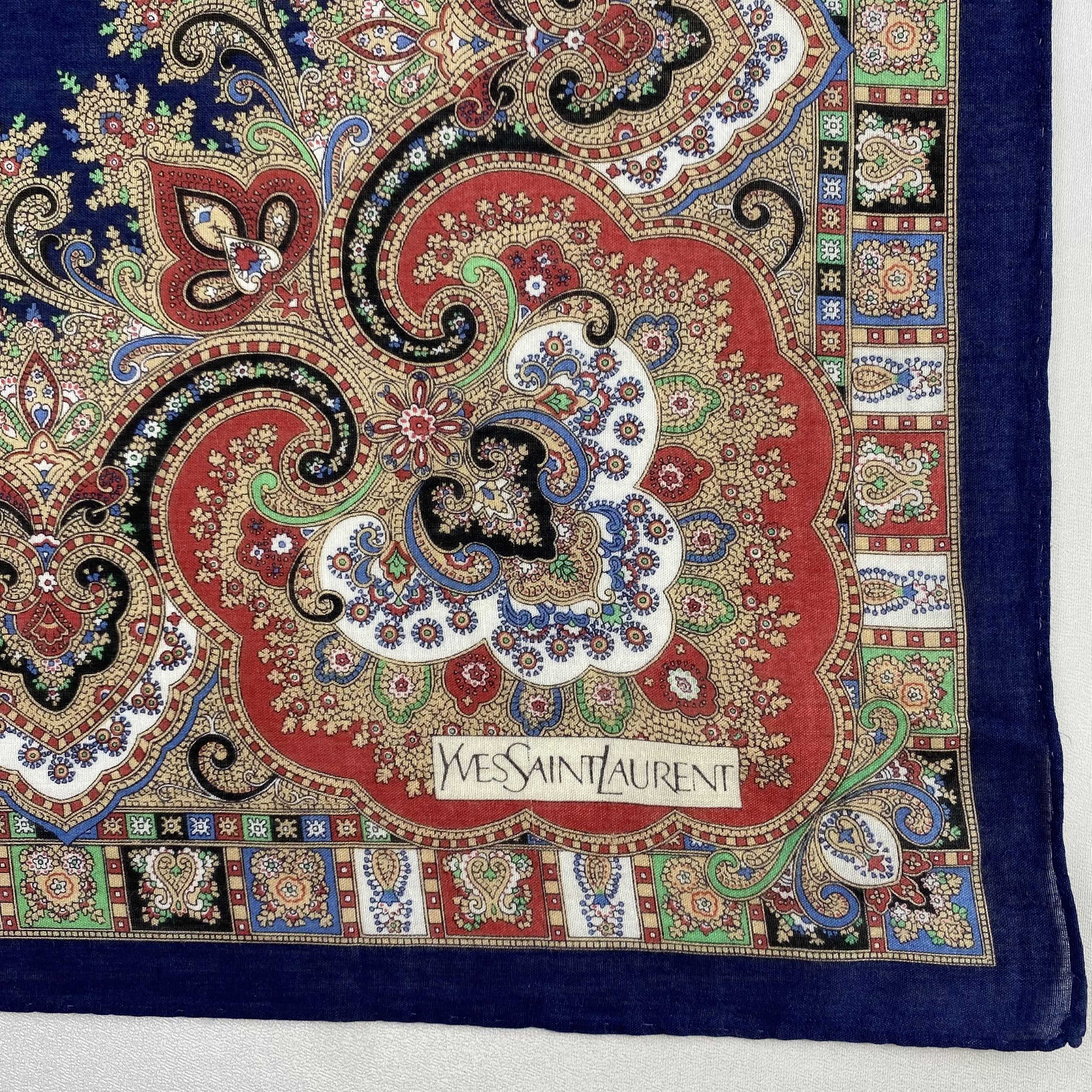 Vintage Yves Saint Laurent Handkerchief / Neckerchief-P1561 Size ONE SIZE - 3 Thumbnail