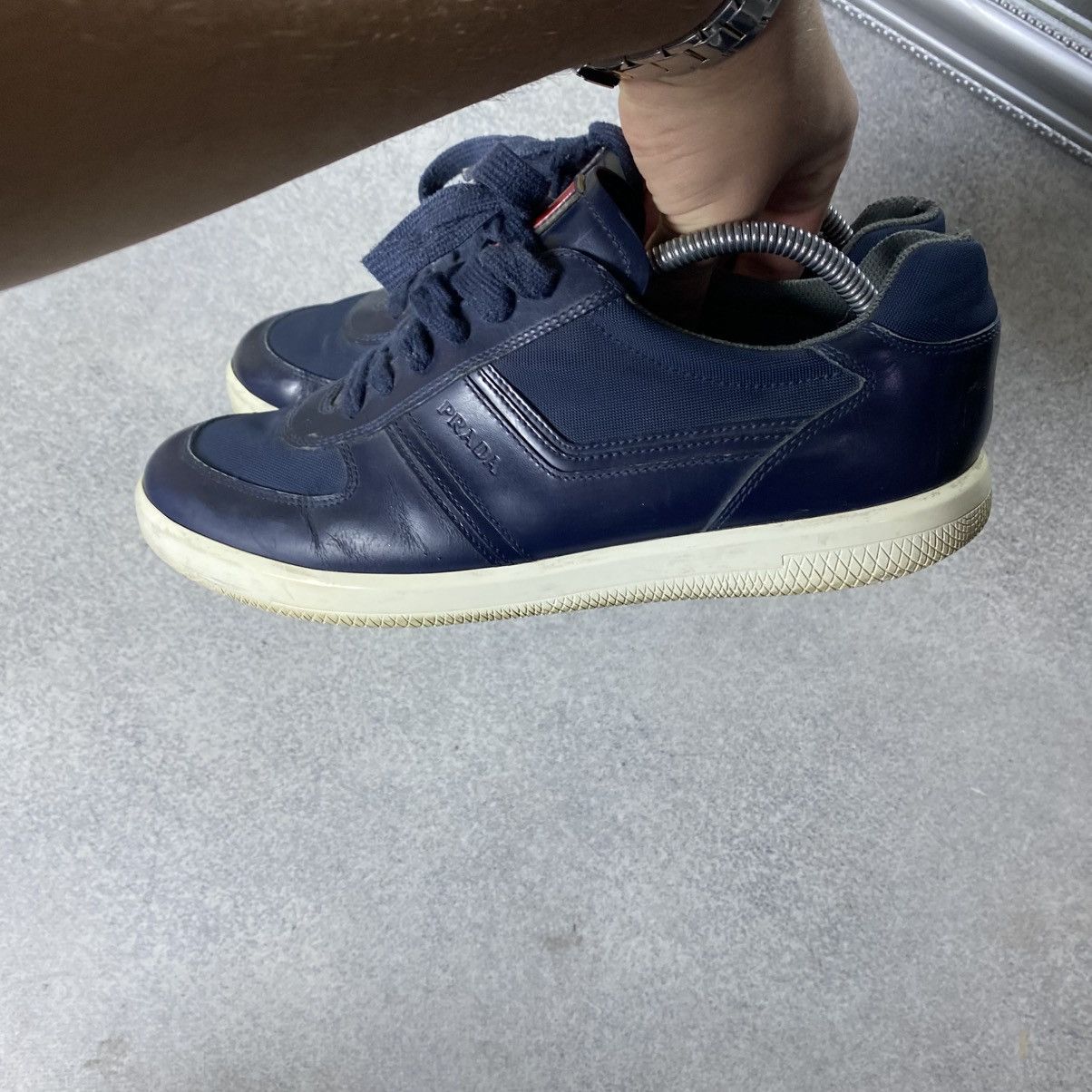 Prada PRADA Sneakers Leather Shoes Blue Size 7 Size US 7 / EU 40 - 7 Thumbnail