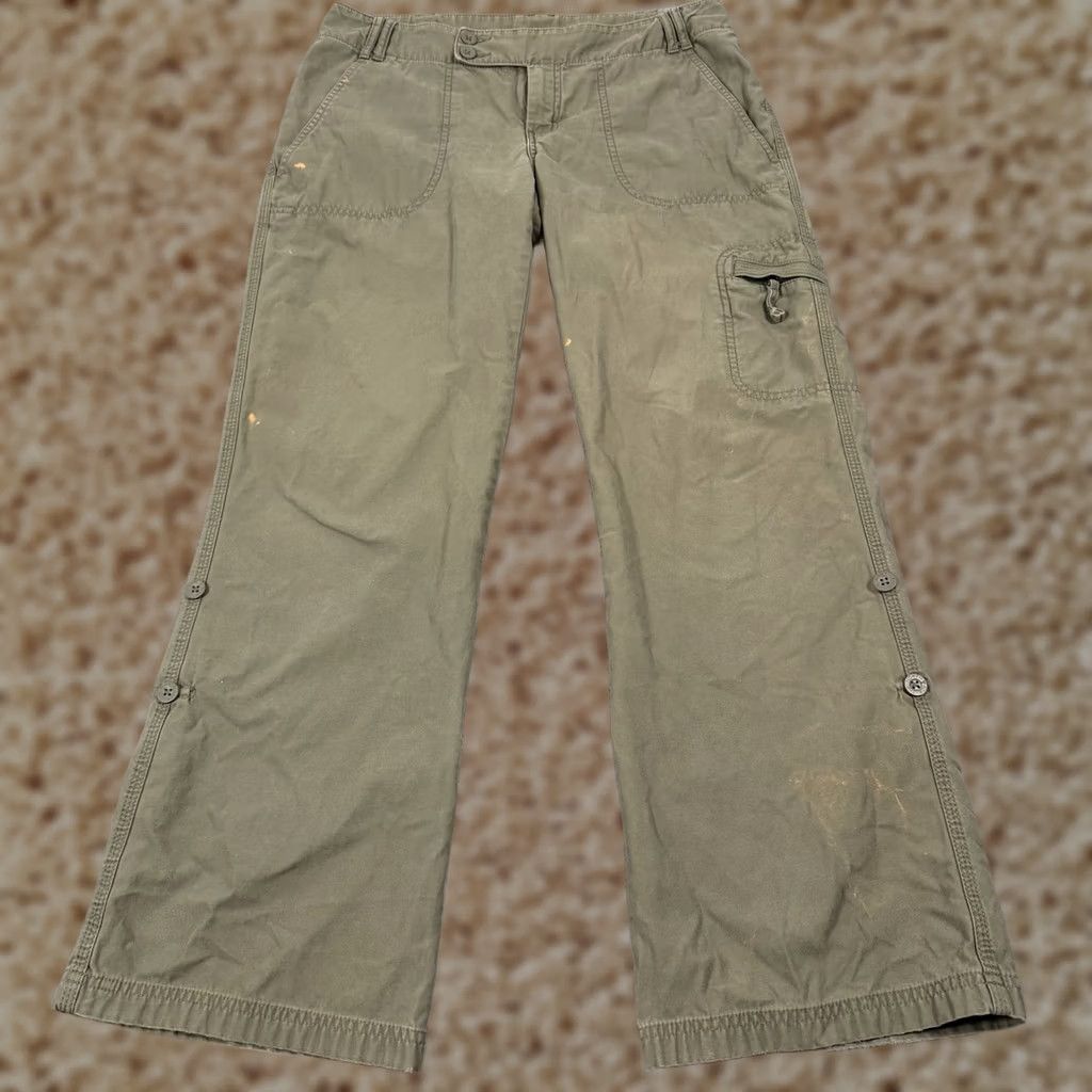 Vintage Columbia Pants Women Cargo Roll Tab Leg Style: Straight Size 10 Green Size 32" / US 10 / IT 46 - 1 Thumbnail
