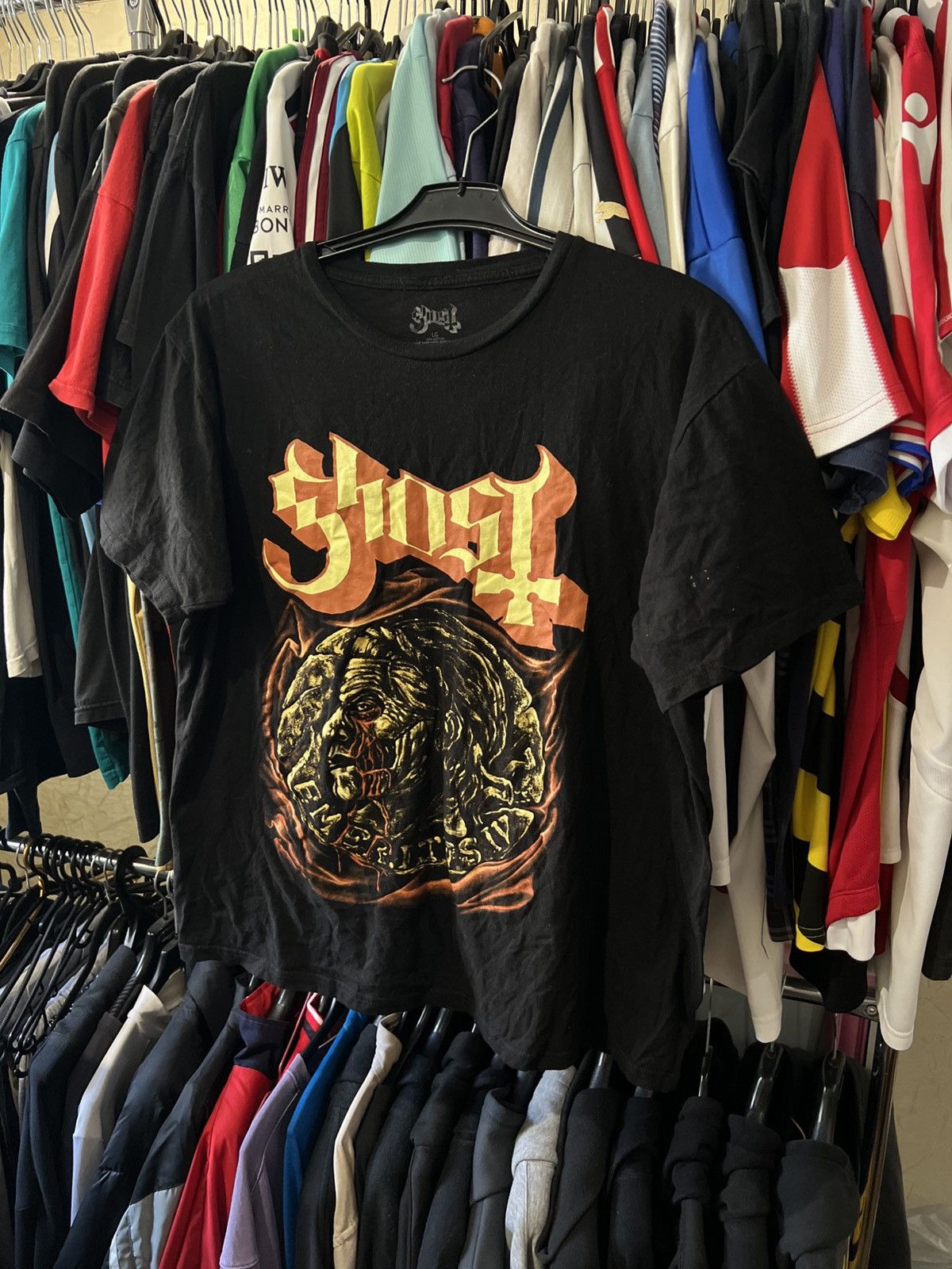 Band Tees VINTAGE GHOST PAPA EMERITUS INFESTISSUMA PUNK BAND AOP TEE Size US L / EU 52-54 / 3 - 2 Thumbnail