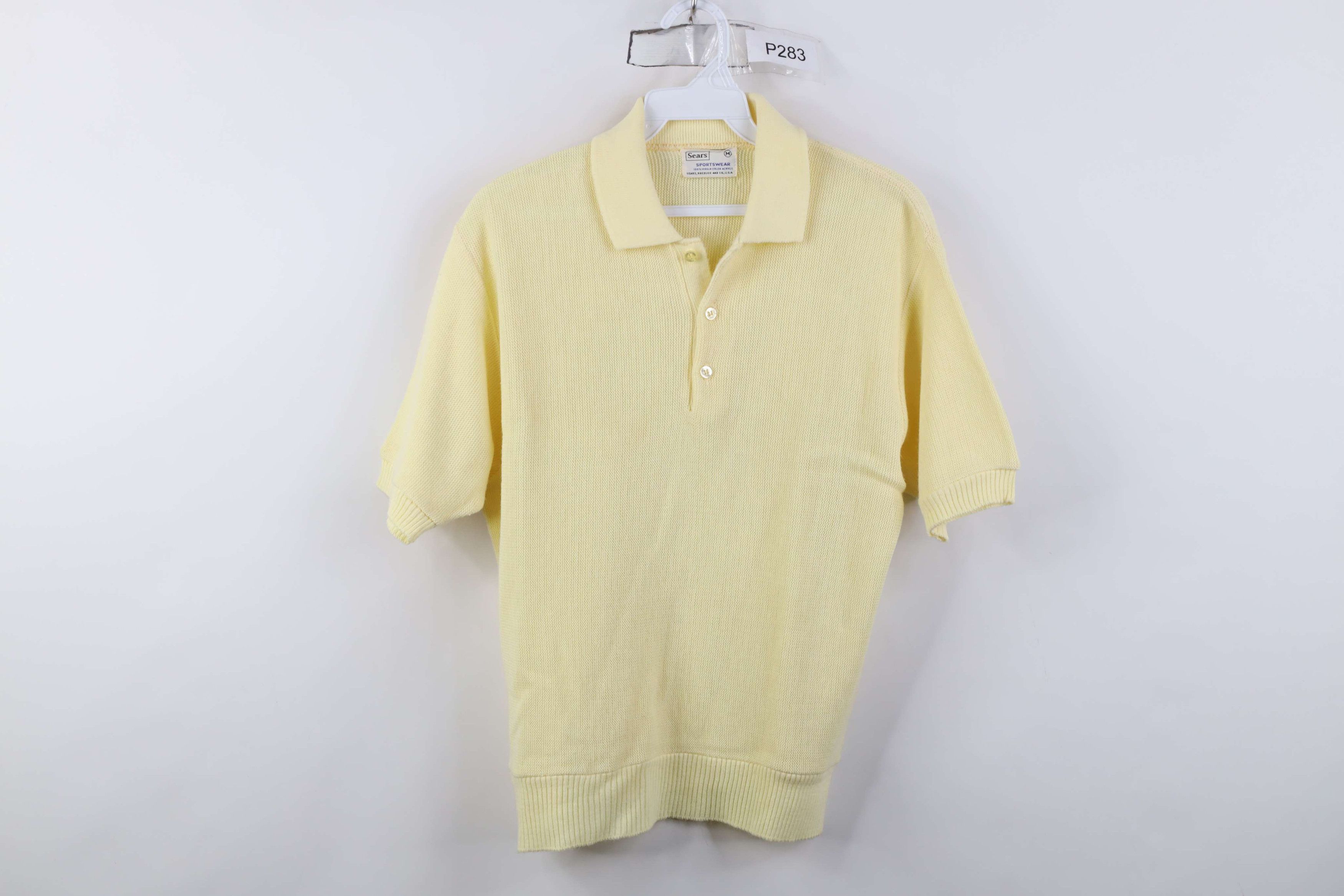 Vintage Vintage 60s 70s Streetwear Short Sleeve Polo Shirt Yellow Size US M / EU 48-50 / 2 - 1 Thumbnail