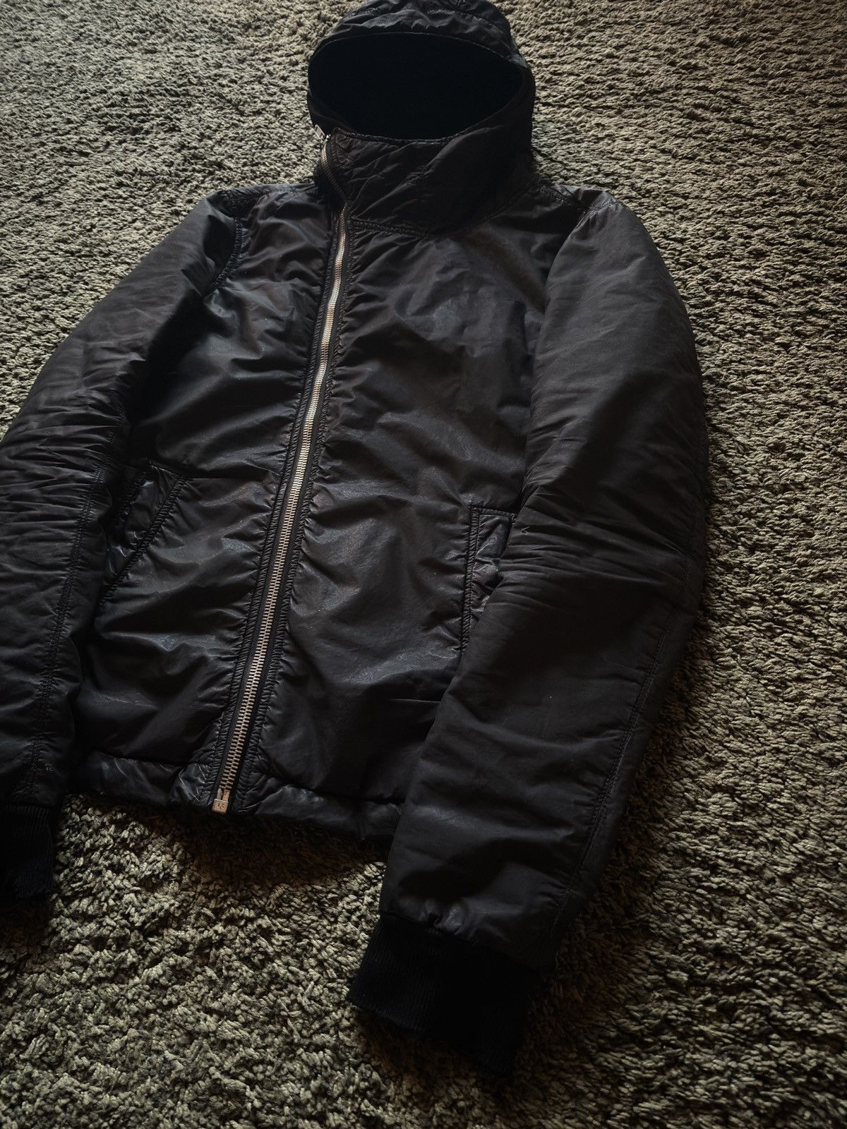 Rick Owens Drkshdw AW08 Rick Owens Drkshdw „Stag” Waxed Cotton Scuba Jacket Size US S / EU 44-46 / 1 - 4 Thumbnail