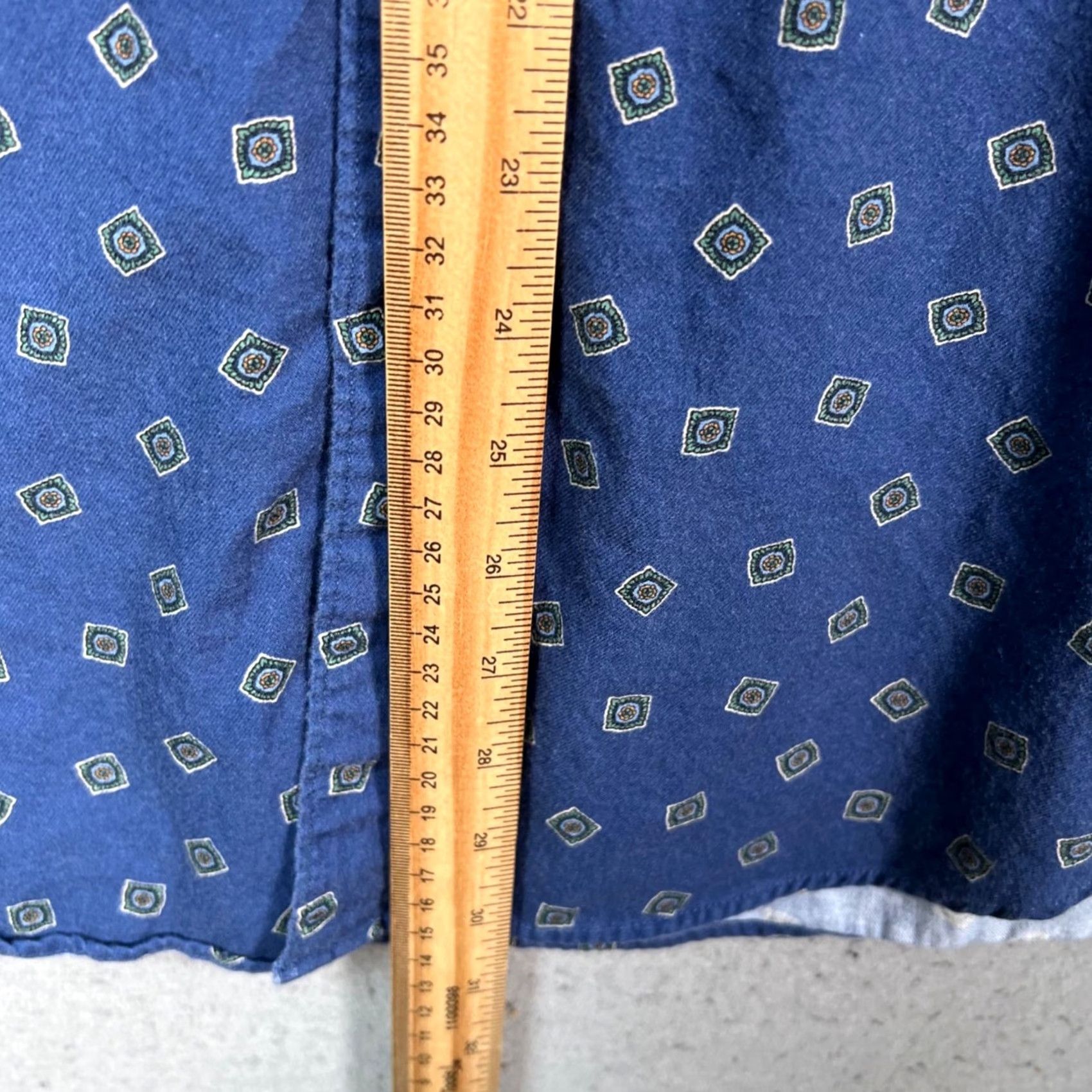 J.Crew J.CREW Mens Size Large Blue Printed Button-Down Shirt Cotton-Wool Blend Geometric Pattern Button-Up Shirt Size US L / EU 52-54 / 3 - 7 Thumbnail