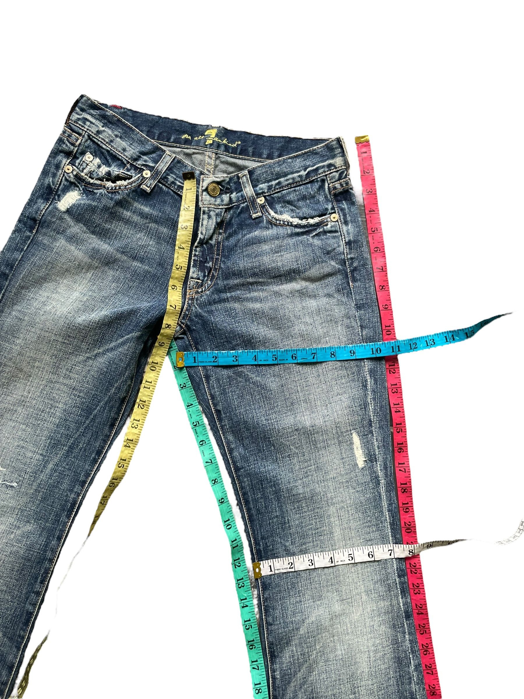 7 For All Mankind Flare 7 For All Mankind Distresed Denim Size 29" - 9 Thumbnail