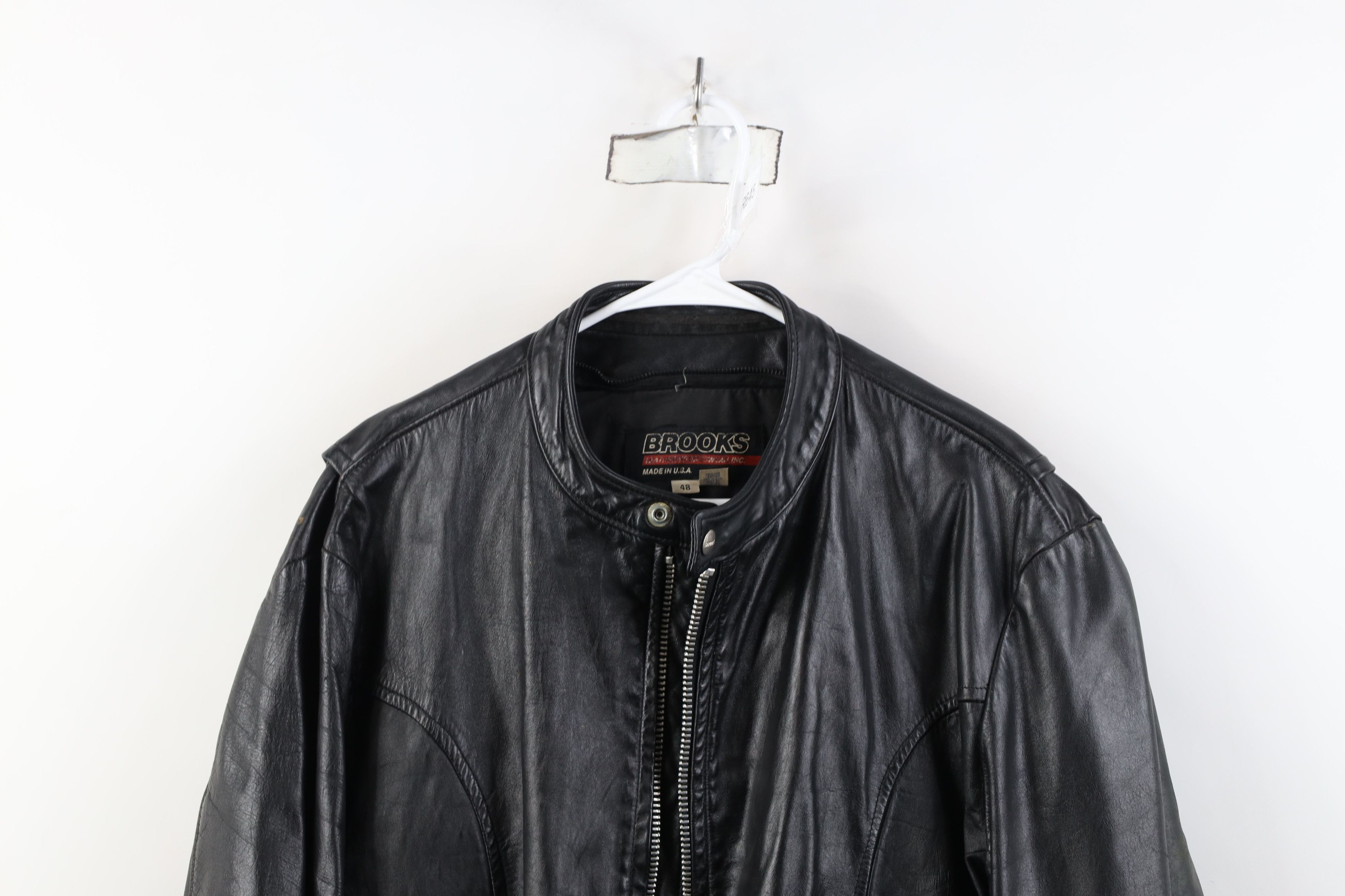 Vintage AS IS Vintage 60s 70s Brooks Cafe Racer Bomber Jacket USA Size US XXL / EU 58 / 5 - 2 Thumbnail