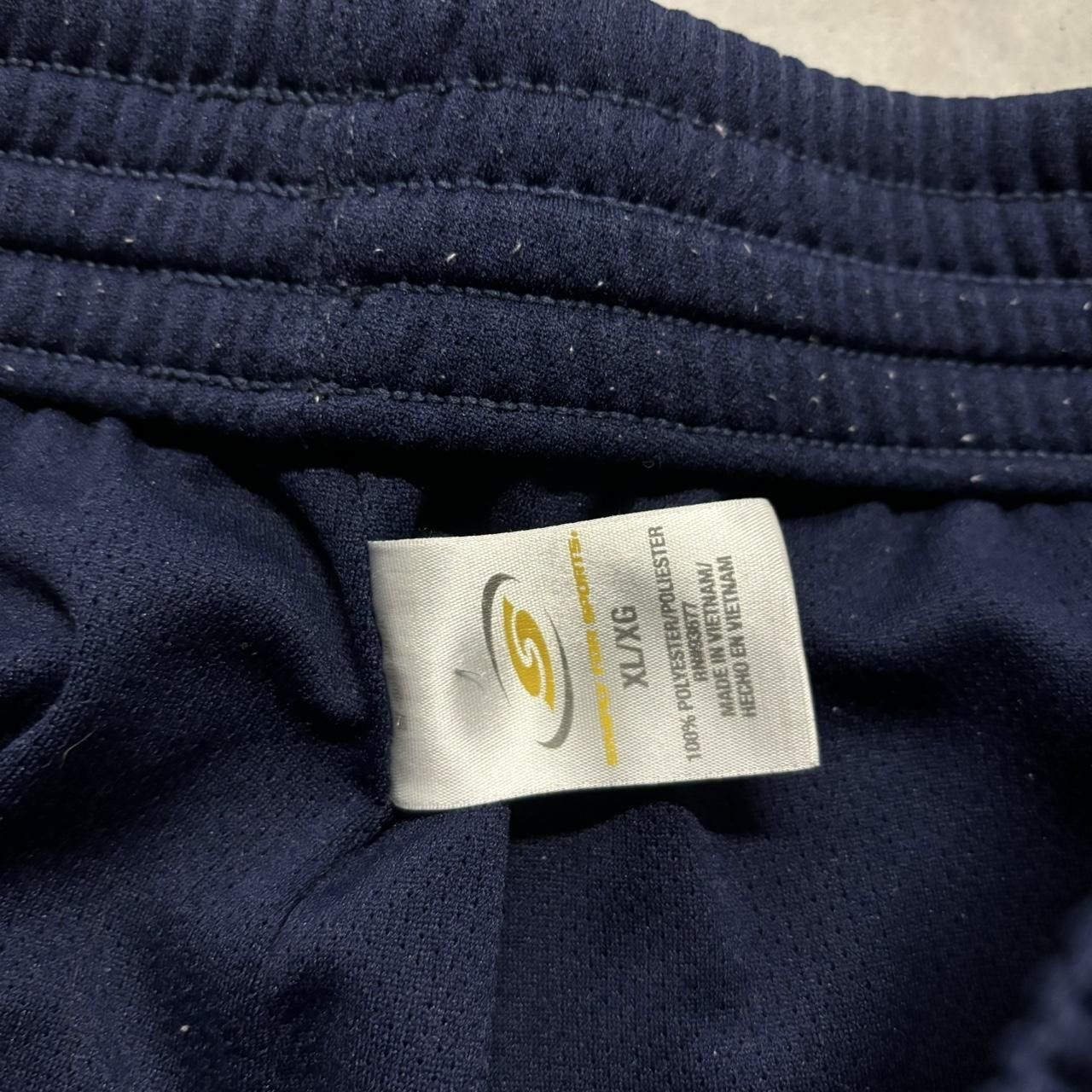 Japanese Brand × Vintage Crazy Vintage Y2K/2000s Baggy Navy Blue Striped Skater Essential Track Pants! Size US 32 / EU 48 - 7 Thumbnail