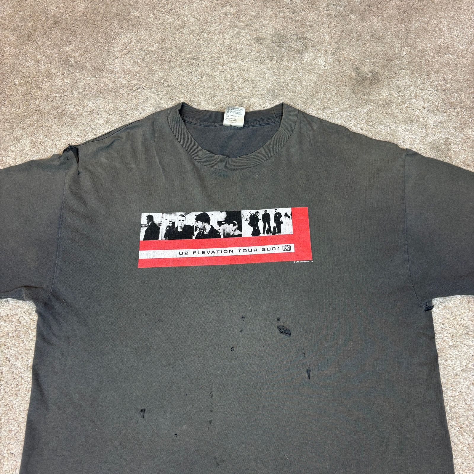 Band Tees × Vintage Vintage 2001 U2 Elevation Tour Distressed Band Shirt Mens XL Size US XL / EU 56 / 4 - 2 Thumbnail