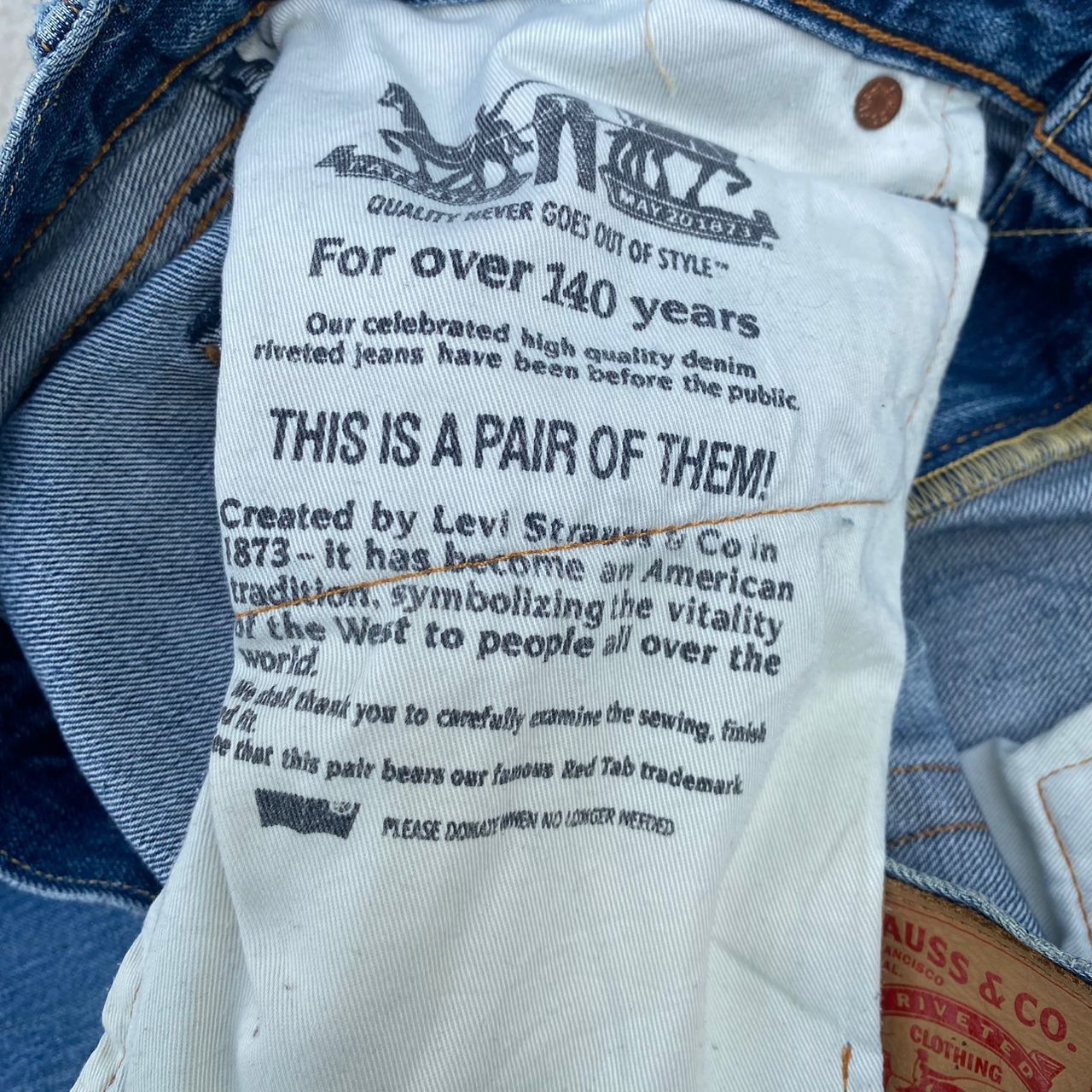Levi's Vintage Levis 502 Distressed Denim Kurt Cobain Style Size US 33 - 12 Thumbnail