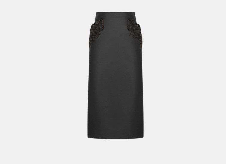 Dior o1w1db10425 415J48X Midi Skirt in Black Size 26" / US 2 / IT 38 - 1 Thumbnail