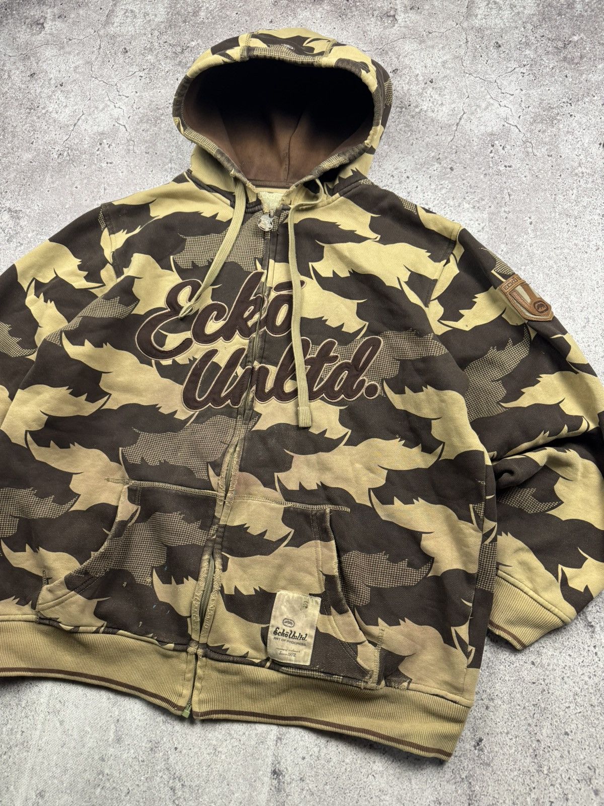 Ecko Unltd. Crazy Vintage Ecko Unltd Y2K Zip Hoodie Y2K Style Japan Size US L / EU 52-54 / 3 - 2 Thumbnail
