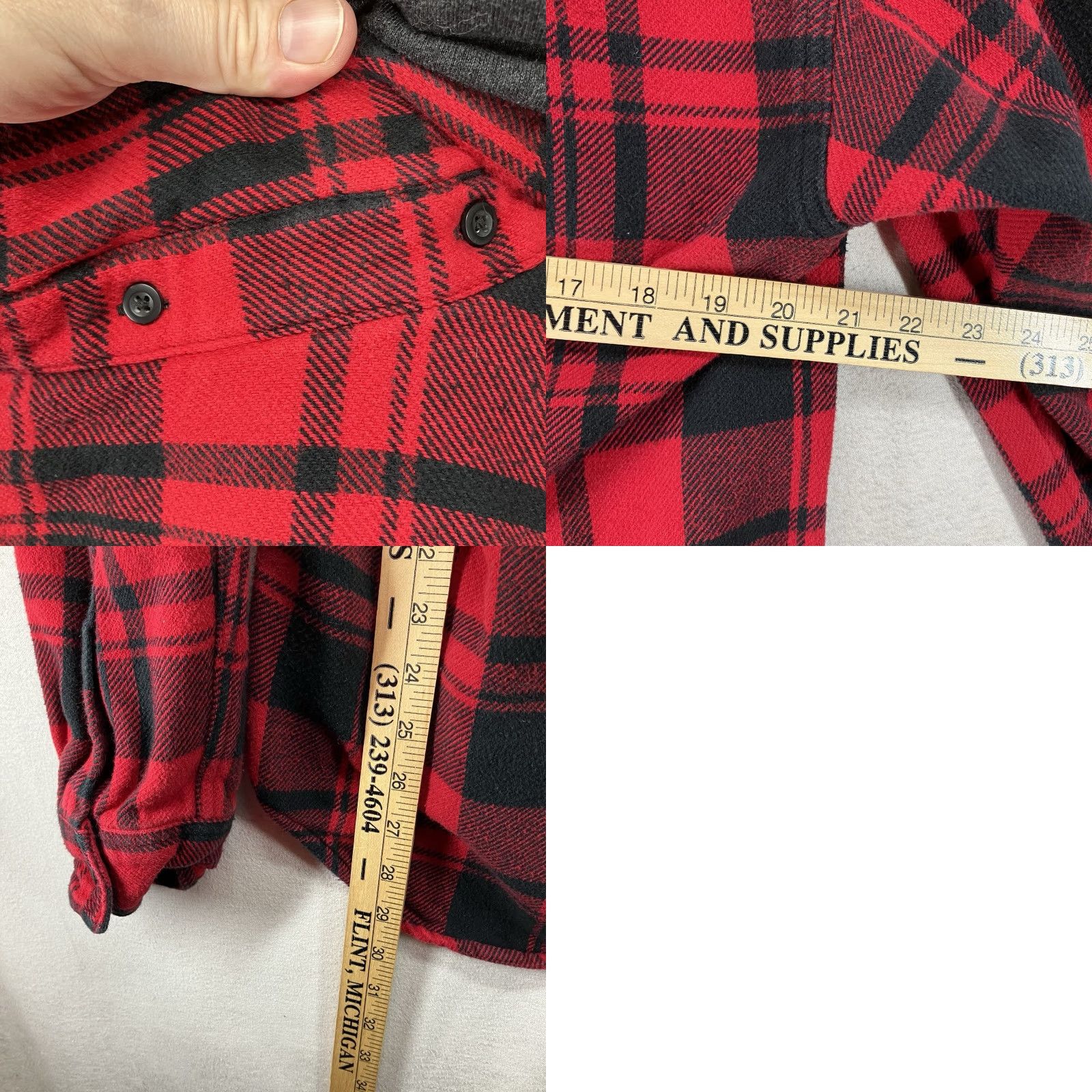 American Eagle Outfitters VINTAGE Mens American Eagle Buffalo Plaid Thick Knit Shirt Removable Hood Medium Shacket Size US M / EU 48-50 / 2 - 10 Thumbnail