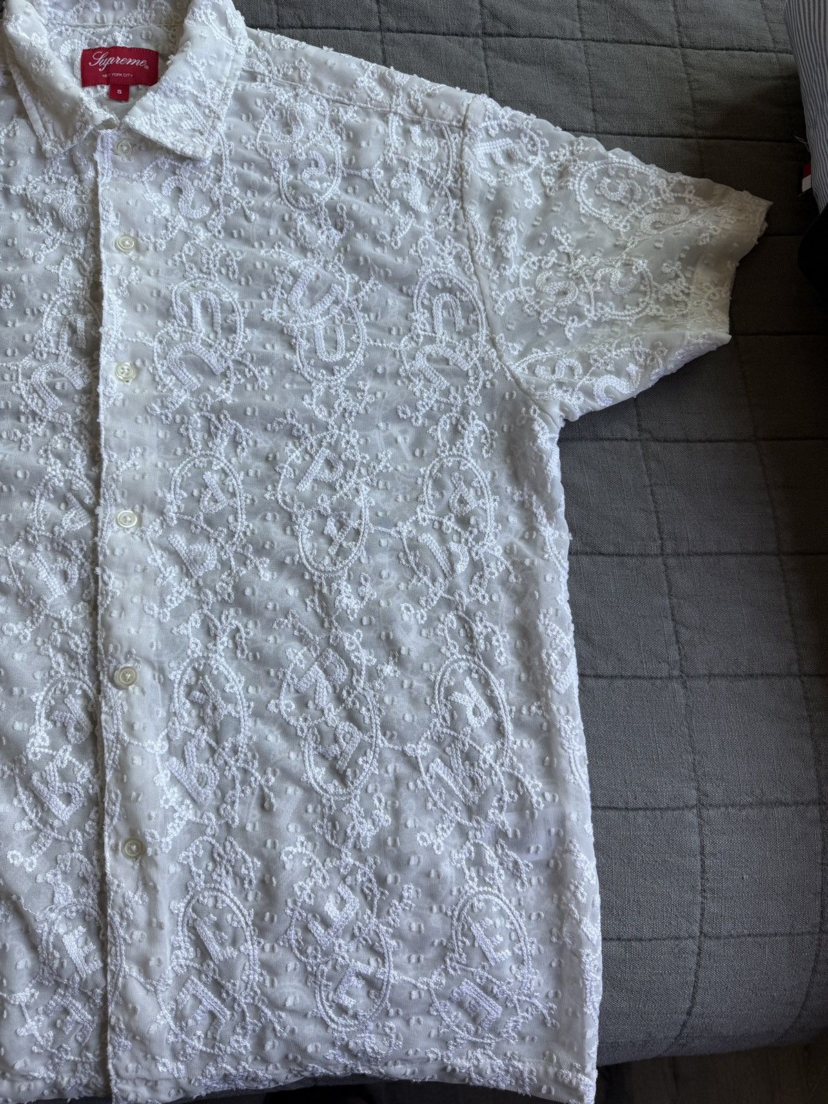 Supreme SS22 Supreme Chainstitch Chiffon Shirt Size US S / EU 44-46 / 1 - 4 Thumbnail