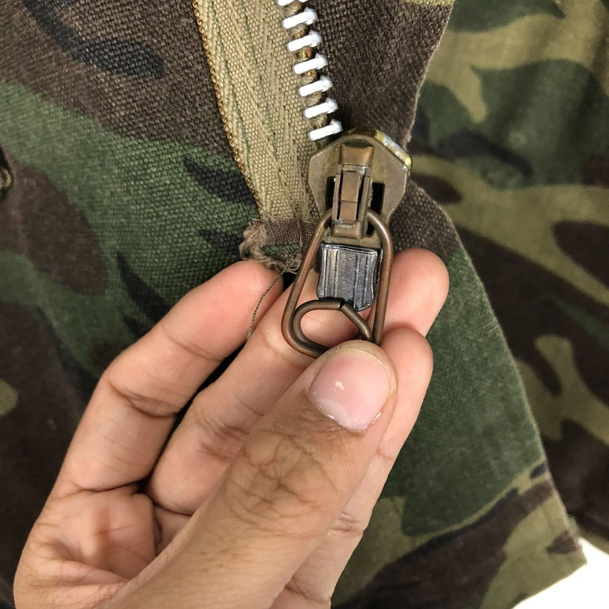 Vintage 🔥VINTAGE CHORE JACKET M-52 CARGO POCKET CAMOUFLAGE USA Size US L / EU 52-54 / 3 - 18 Thumbnail