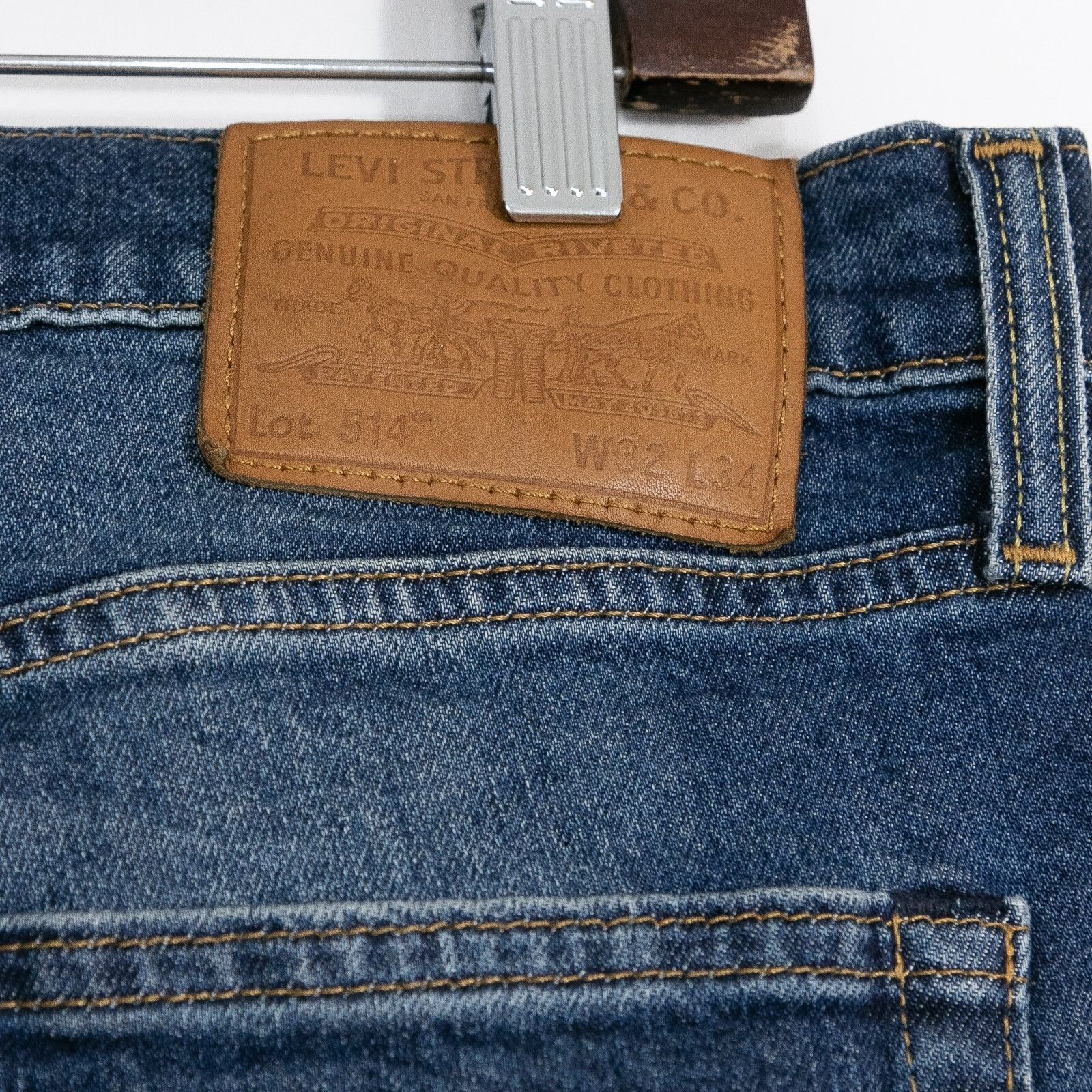 Levi's Levis 514 Premium Jeans 32x34 - Dark Wash Slim Straight Fit Size US 32 / EU 48 - 8 Thumbnail