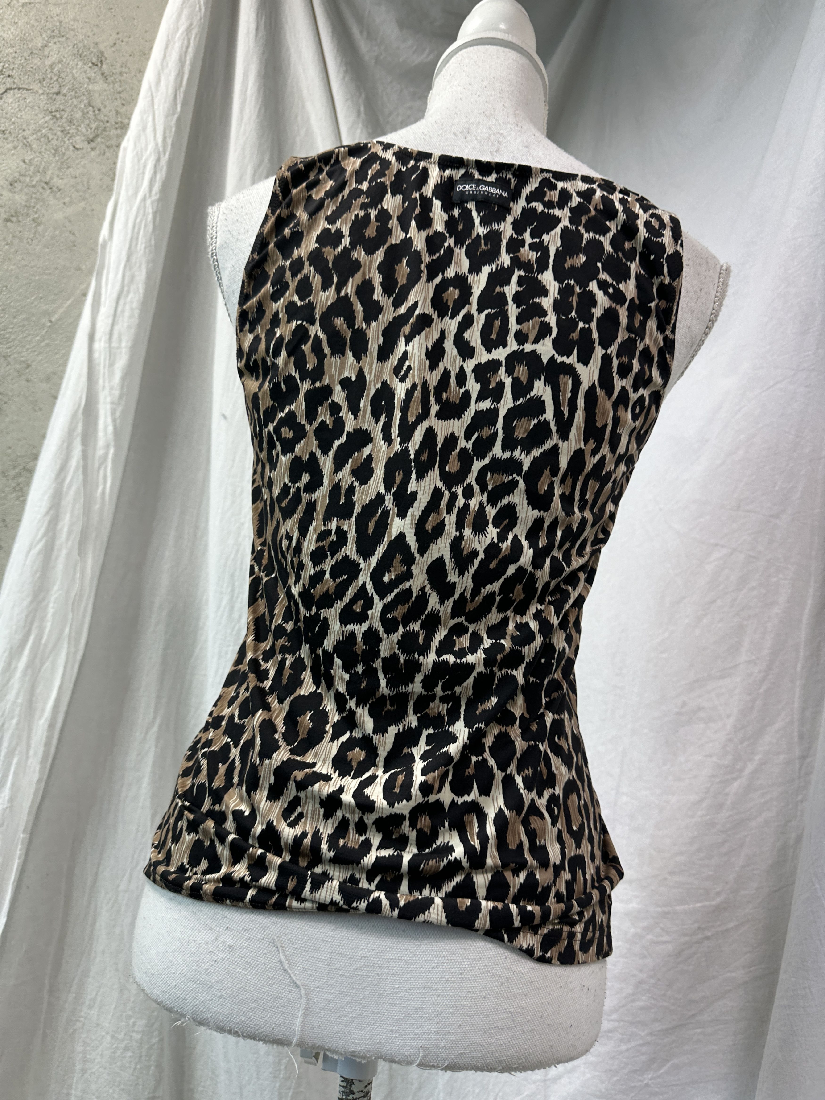 Dolce & Gabbana Vintage Avant Garde Old Money Dolce&Gabbana Cheetah Top Y2K Size S / US 4 / IT 40 - 7 Thumbnail