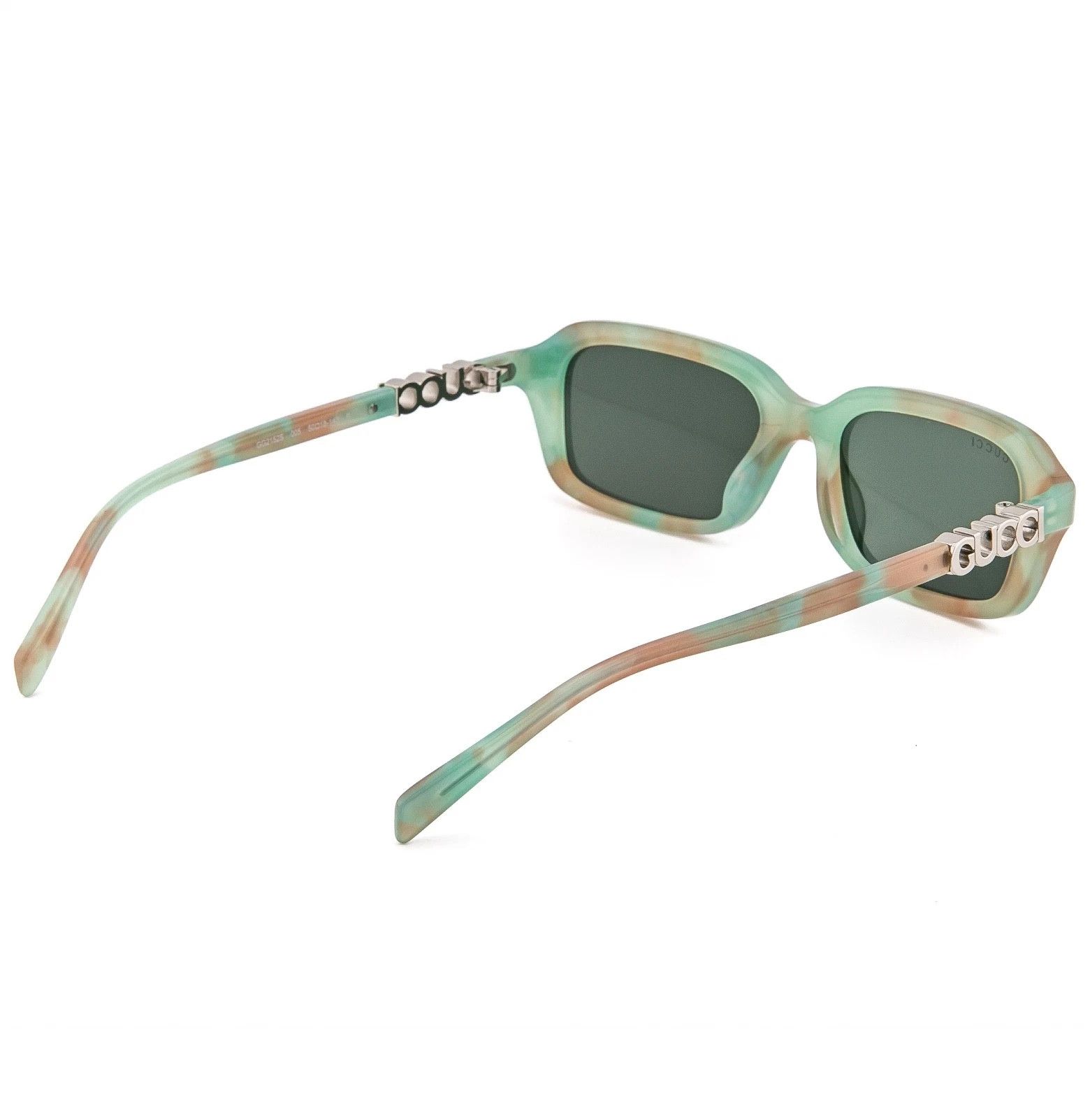 Gucci GUCCI 2152 Gg2152S Green Havana Narrow Unisex Sunglasses 005 Size ONE SIZE - 3 Thumbnail
