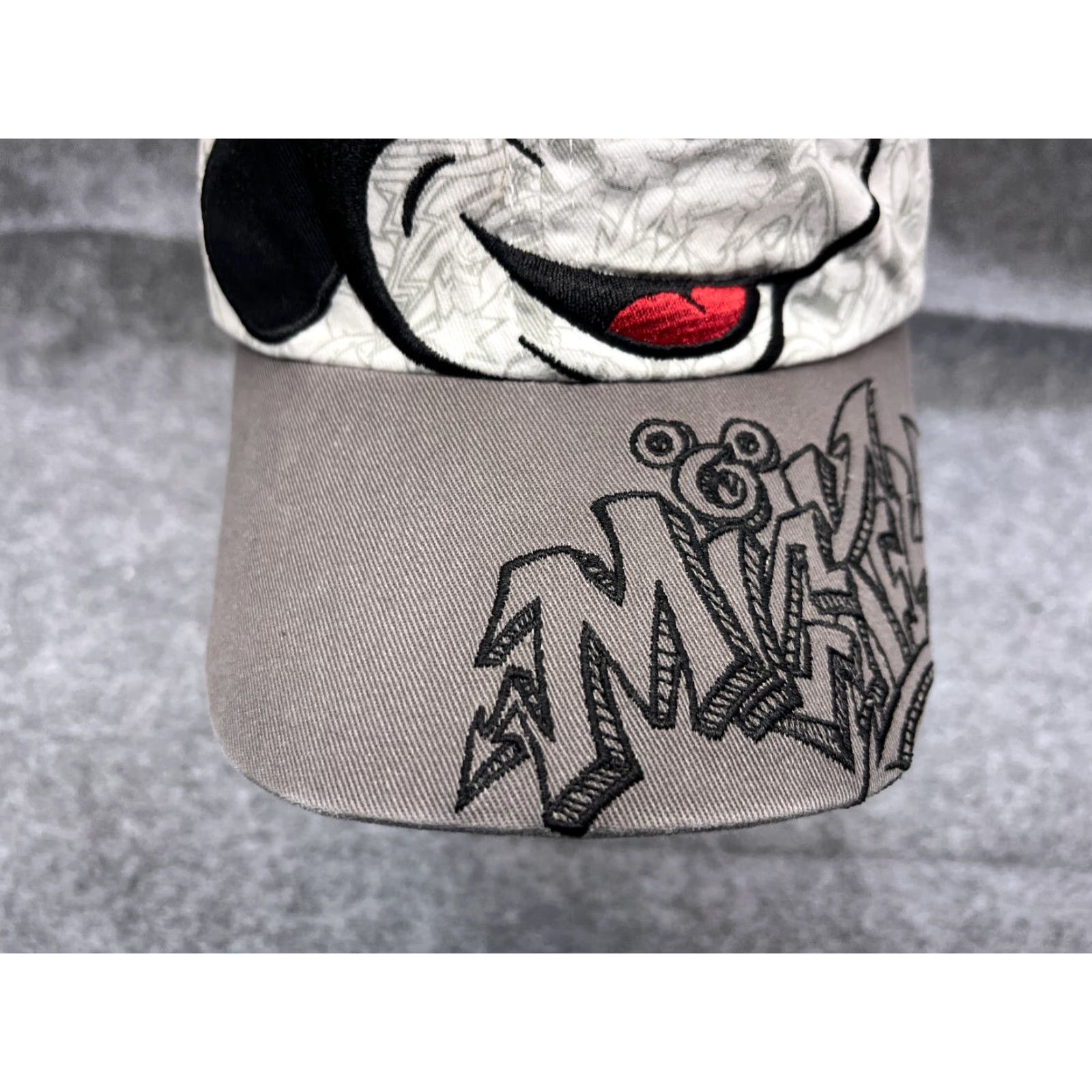 Disney VINTAGE Disney Walt World Mickey Mouse Hat Cap Strap Back Adult White Cotton Graffiti Baseball Cap Unisex Size ONE SIZE - 3 Thumbnail