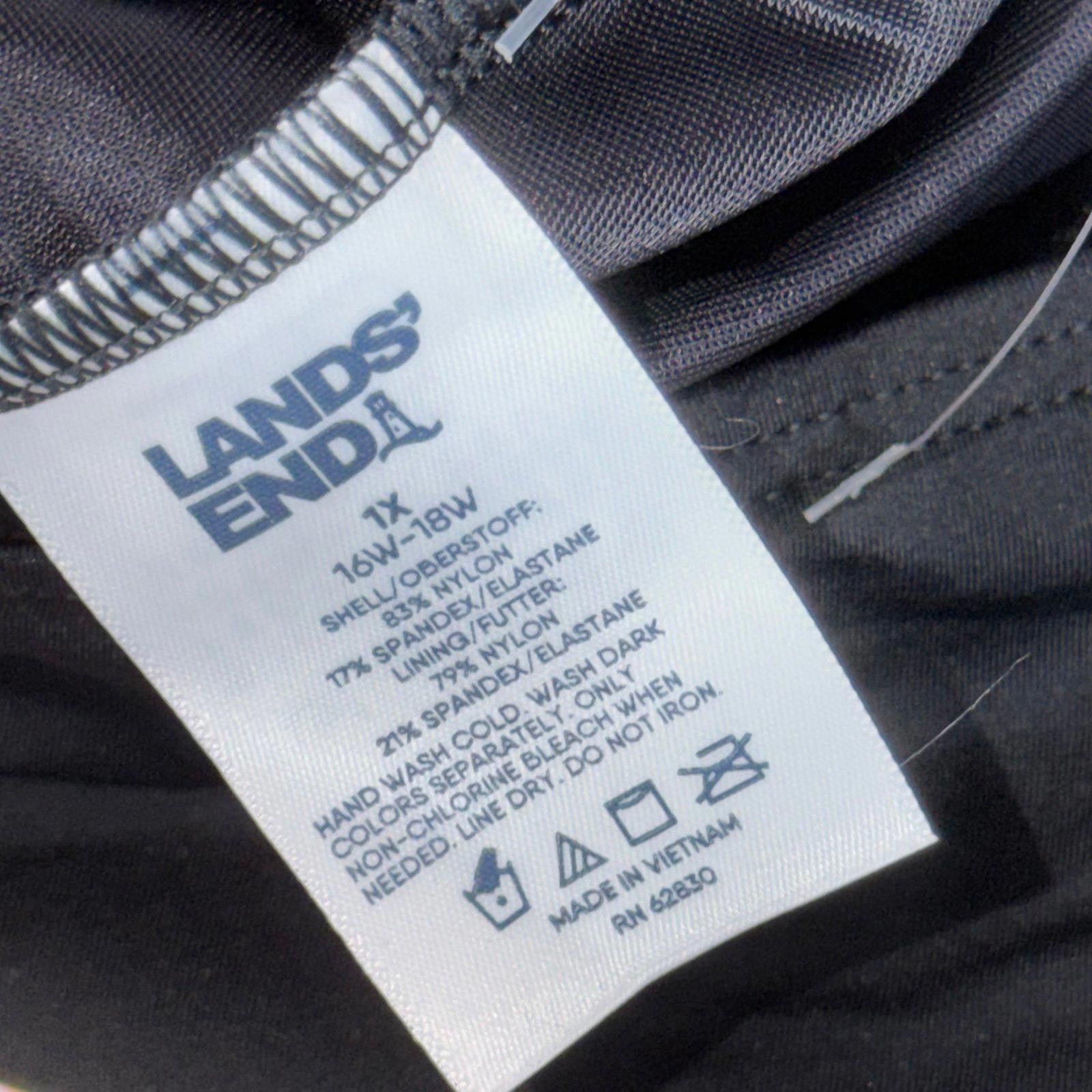 Lands' End Lands' End Square Neck Tie Halter Bikini Top 1X NWOT Size ONE SIZE - 6 Thumbnail