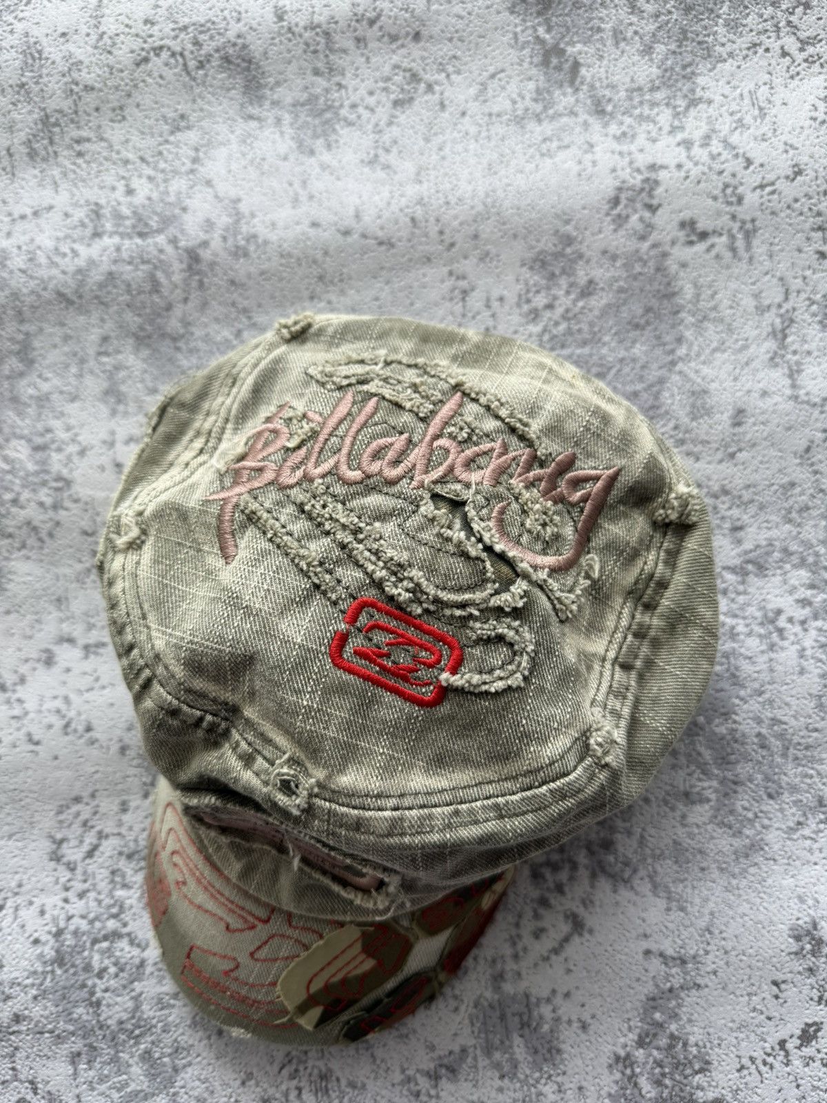Billabong Vintage Billabong Surf Y2K Patchwork Military Cap Hat Size ONE SIZE - 2 Thumbnail