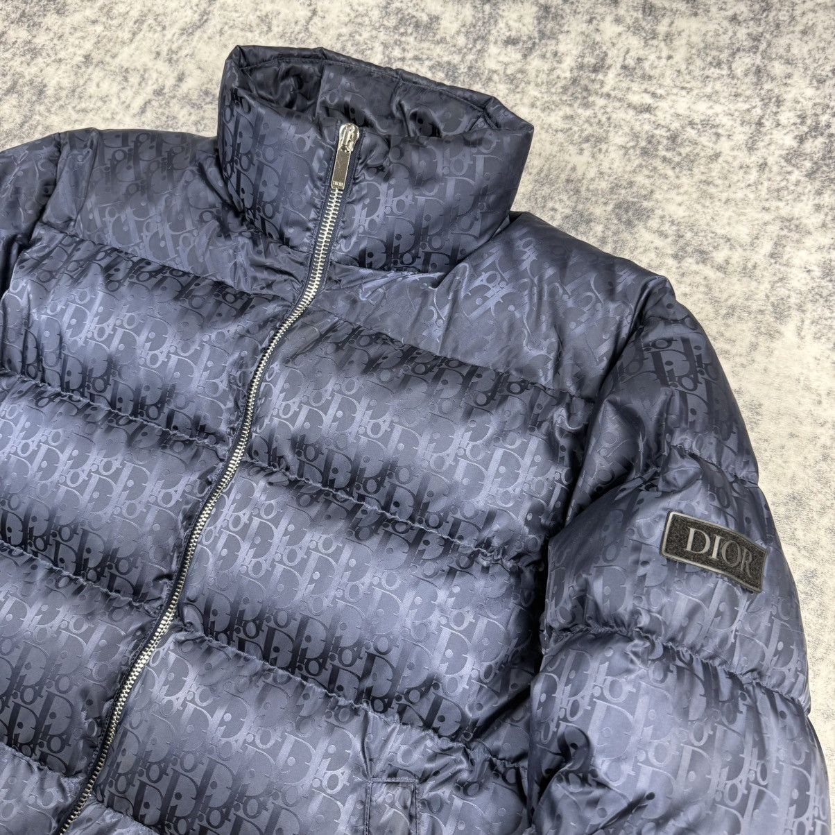Dior Dior Oblique ‘Navy/Blue’ Technical Jacquard Down Jacket Size US XL / EU 56 / 4 - 2 Thumbnail