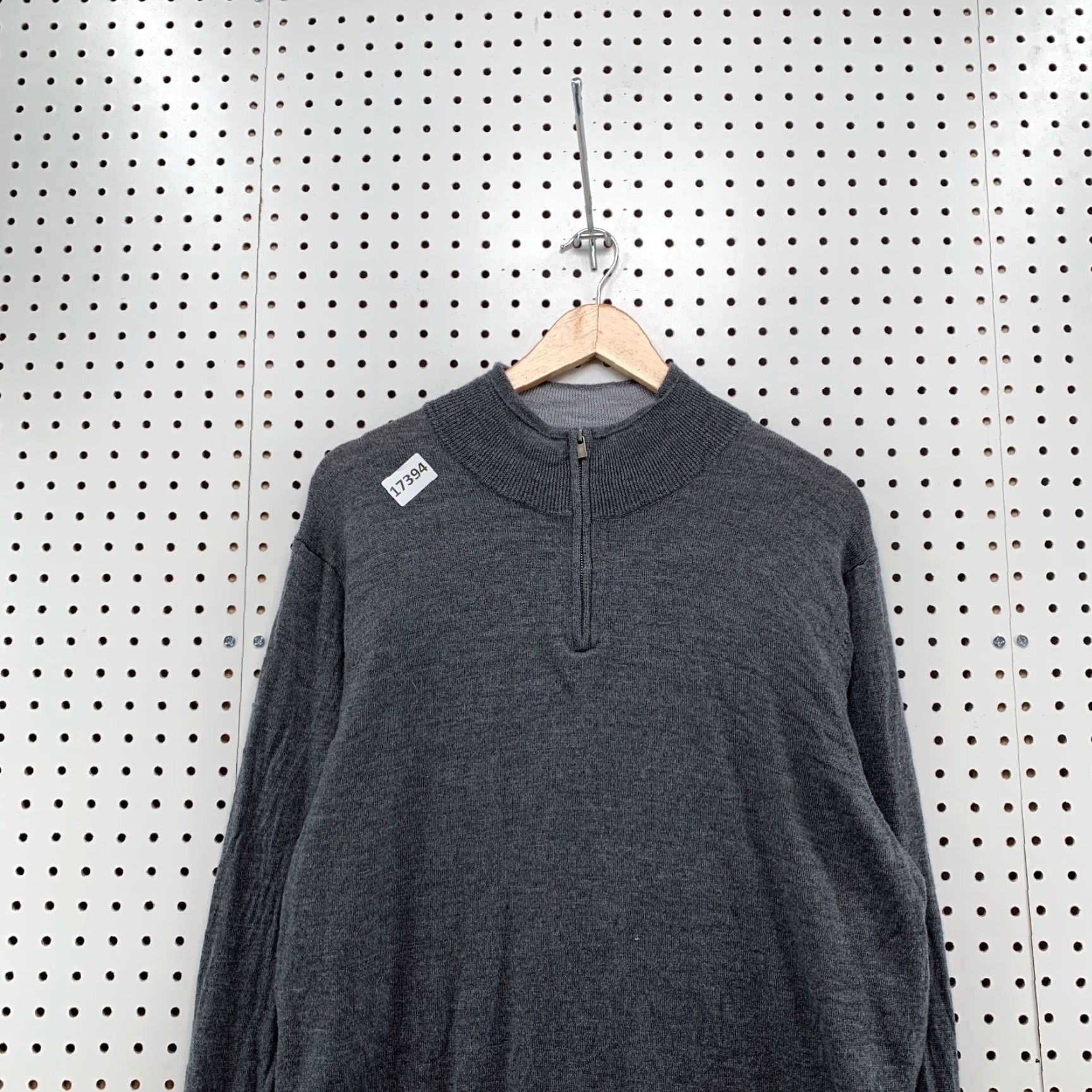Nordstrom VINTAGE Nordstrom 100% Wool Sweater 1/4 Zip Pullover Mens XL Gray Lightweight Wool Dress Knit Pullover Mens XL Gray Size US XL / EU 56 / 4 - 2 Thumbnail