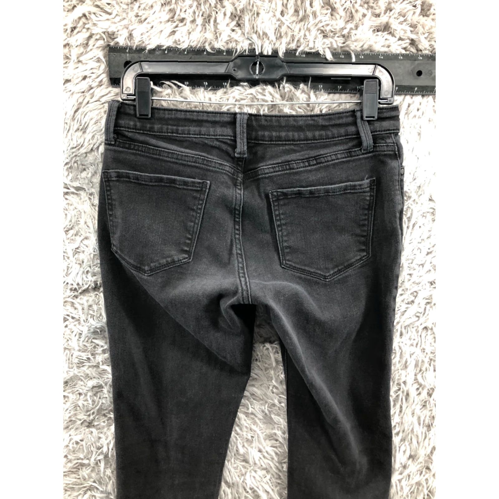 Vintage a.n.a Skinny Jeans Womens Size 6 Dark Black Denim 5-Pocket Regular Rise Mid Waist Jeans Size 28" / US 6 / IT 42 - 6 Thumbnail