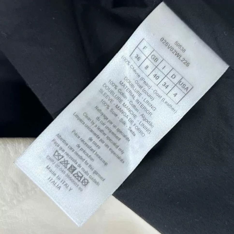 Dior Dior Ivory Oil-Painted Leather Biker Jacket Size 36 Size XS / US 0-2 / IT 36-38 - 4 Thumbnail