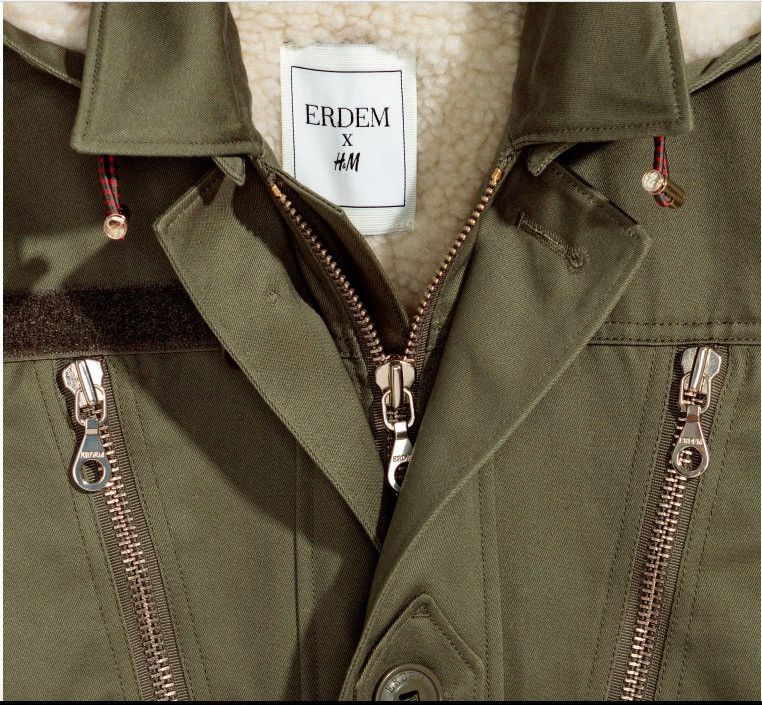Erdem ERDEM H&M Men Pile Lined Cotton Parka Khaki Green Coat Size US M / EU 48-50 / 2 - 19 Thumbnail
