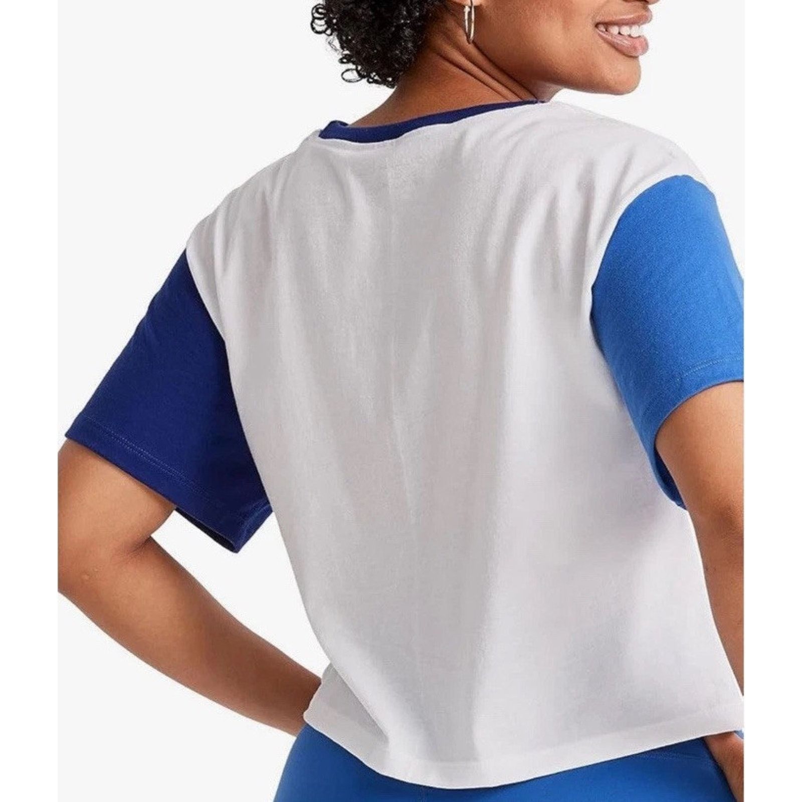 Champion Champion | Colorblock Boxy Cropped Tee Top Woman's Medium Size M / US 6-8 / IT 42-44 - 2 Thumbnail