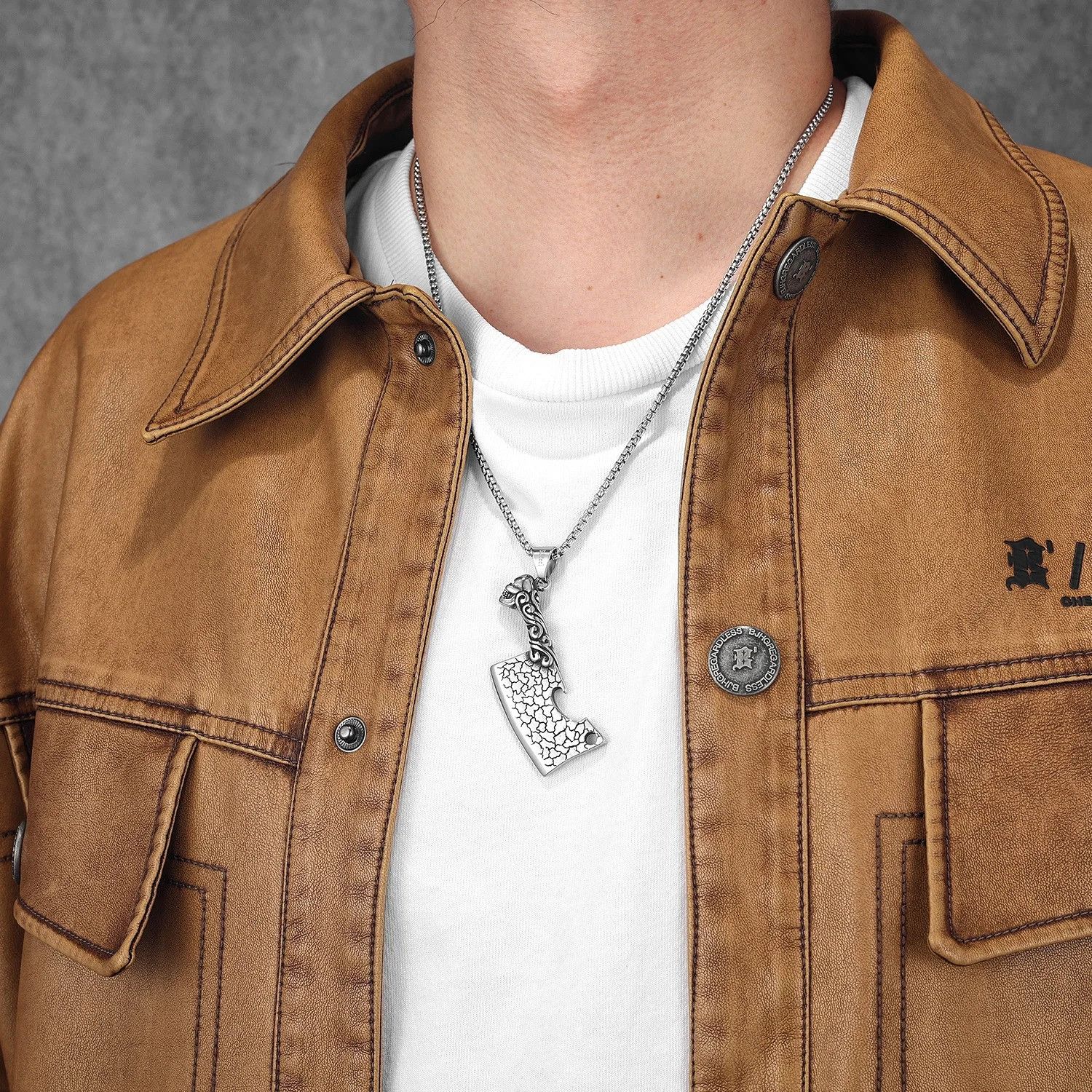 Other Skull Knife Pendant Accessories Necklace Gifts For Him Size ONE SIZE - 4 Thumbnail