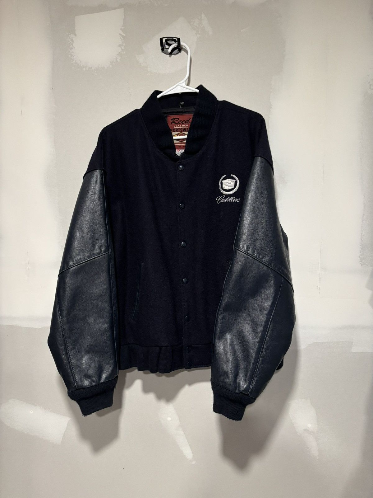 Vintage Cadillac Leather Varsity Jacket