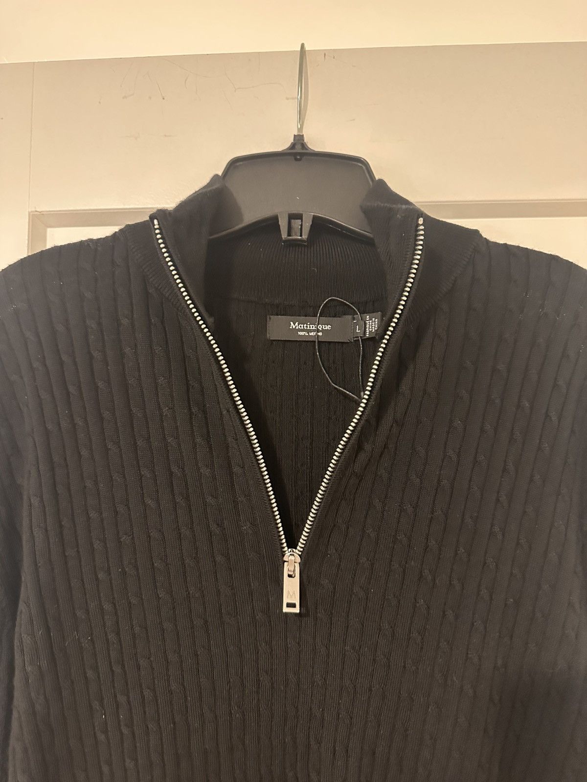 Matinique Never worn Matinique Quarter-Zip Pullover 100% merino wool Size US L / EU 52-54 / 3 - 3 Thumbnail