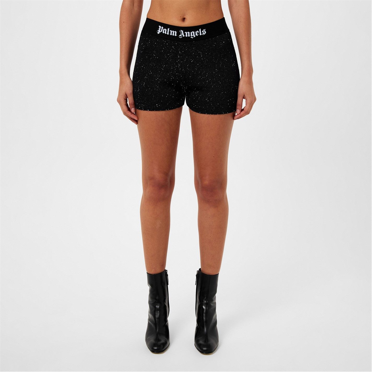 Palm Angels o1g2r1mq0325 Soiree Logo Short in Black & White Size 31" - 3 Thumbnail