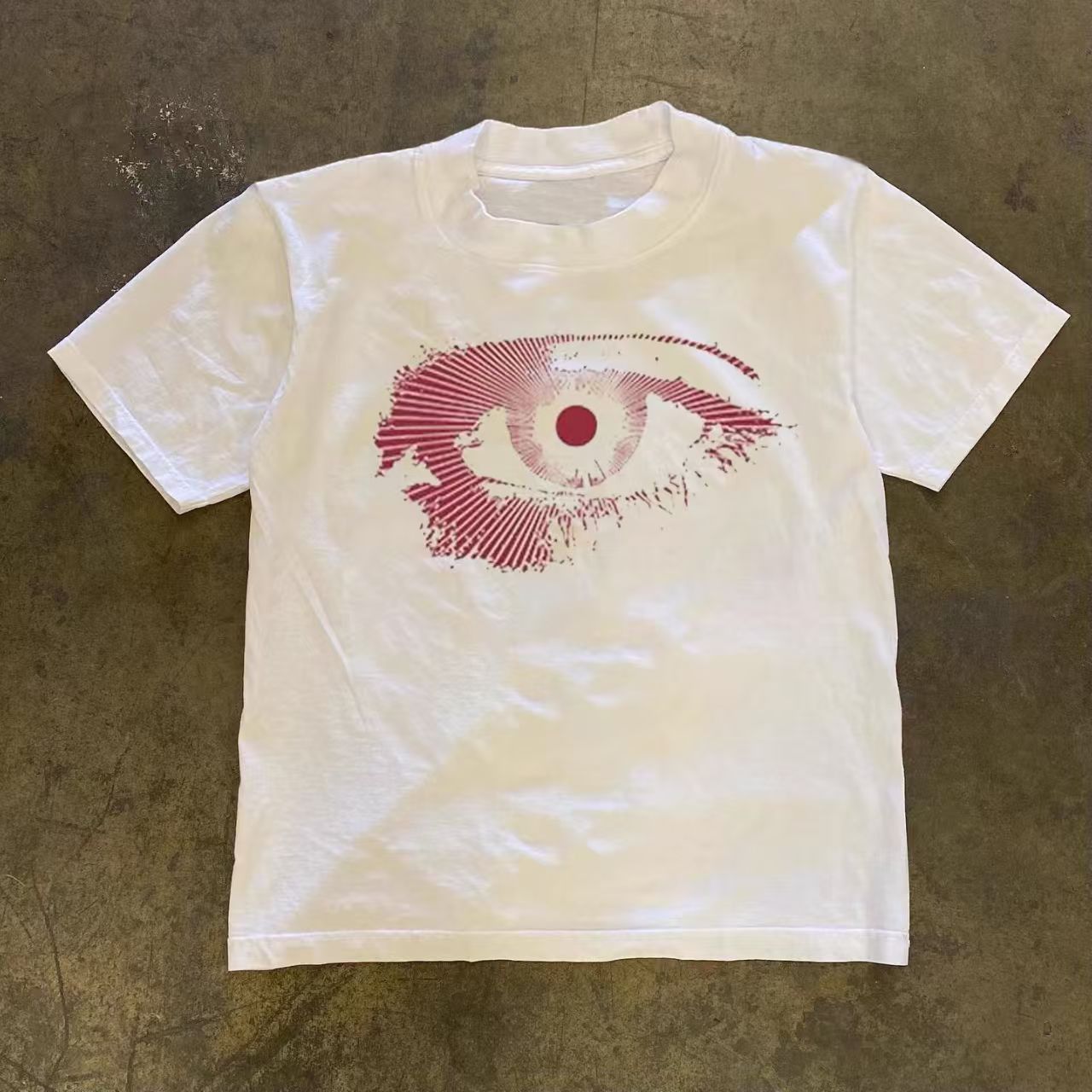 Japanese Brand × Vintage White casual retro troll eye print t-shirt Size US L / EU 52-54 / 3 - 1 Thumbnail