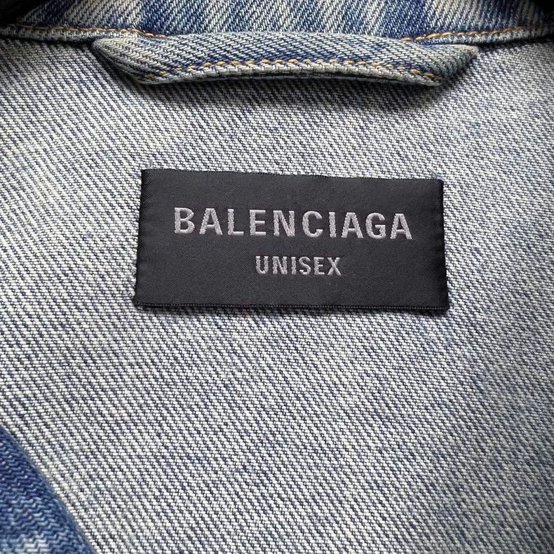 Balenciaga Balenciaga Twill full print barrage Logo denim jacket Size US XS / EU 42 / 0 - 3 Thumbnail