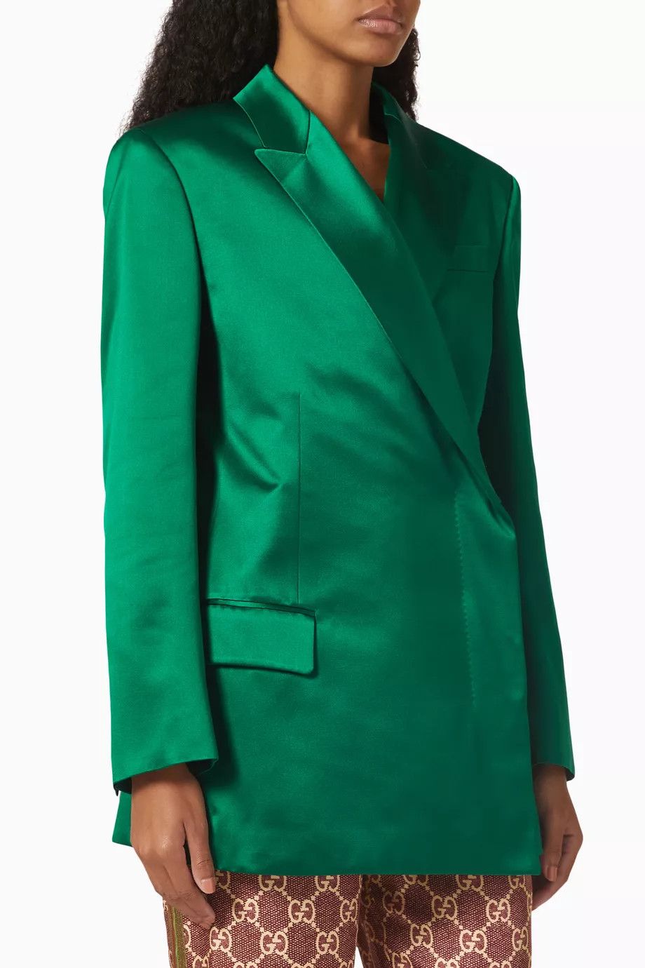 Gucci o1y0925 Blazer in Emerald Green Size XS / US 0-2 / IT 36-38 - 1 Thumbnail