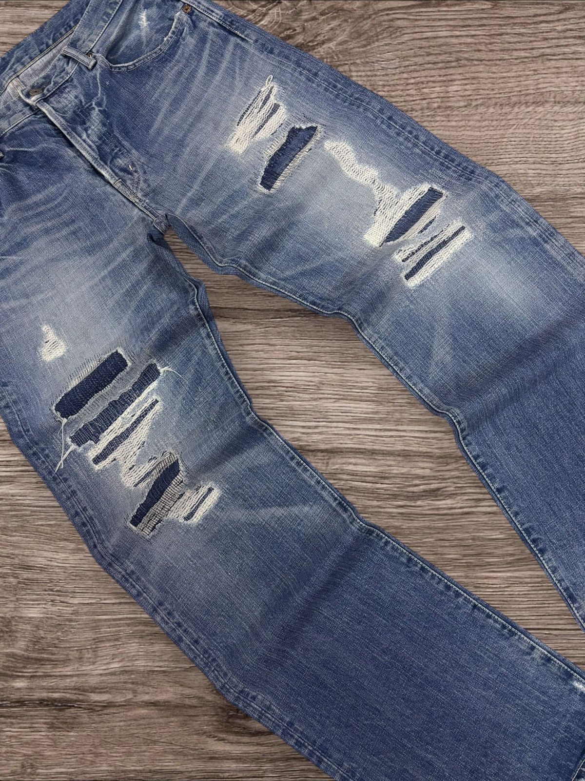 Kapital Y2K Spellbound Japan Kapital Boro Inspired Grunge Jeans Size US 34 / EU 50 - 3 Thumbnail