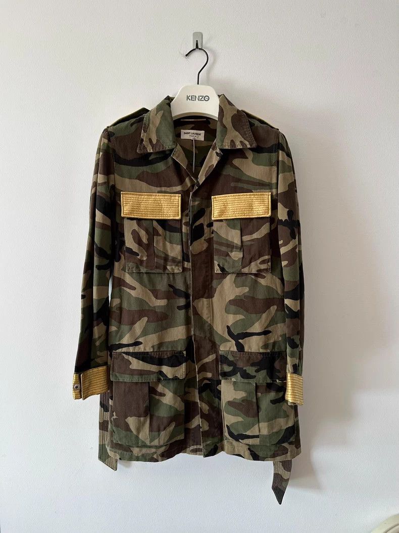 Saint Laurent Paris SLP Camouflage Long Jacket New Size US M / EU 48-50 / 2 - 1 Thumbnail