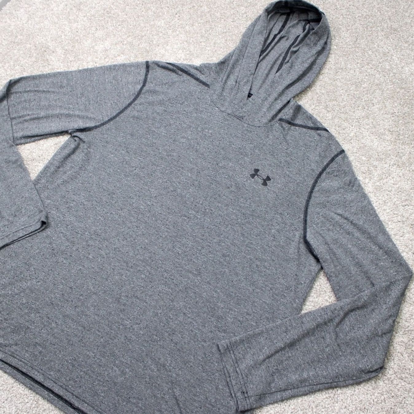 Under Armour Under Armour Hoodie Mens Large Gray UA Threadborne Siro Loose Fit Heatgear L/S Size US L / EU 52-54 / 3 - 2 Thumbnail
