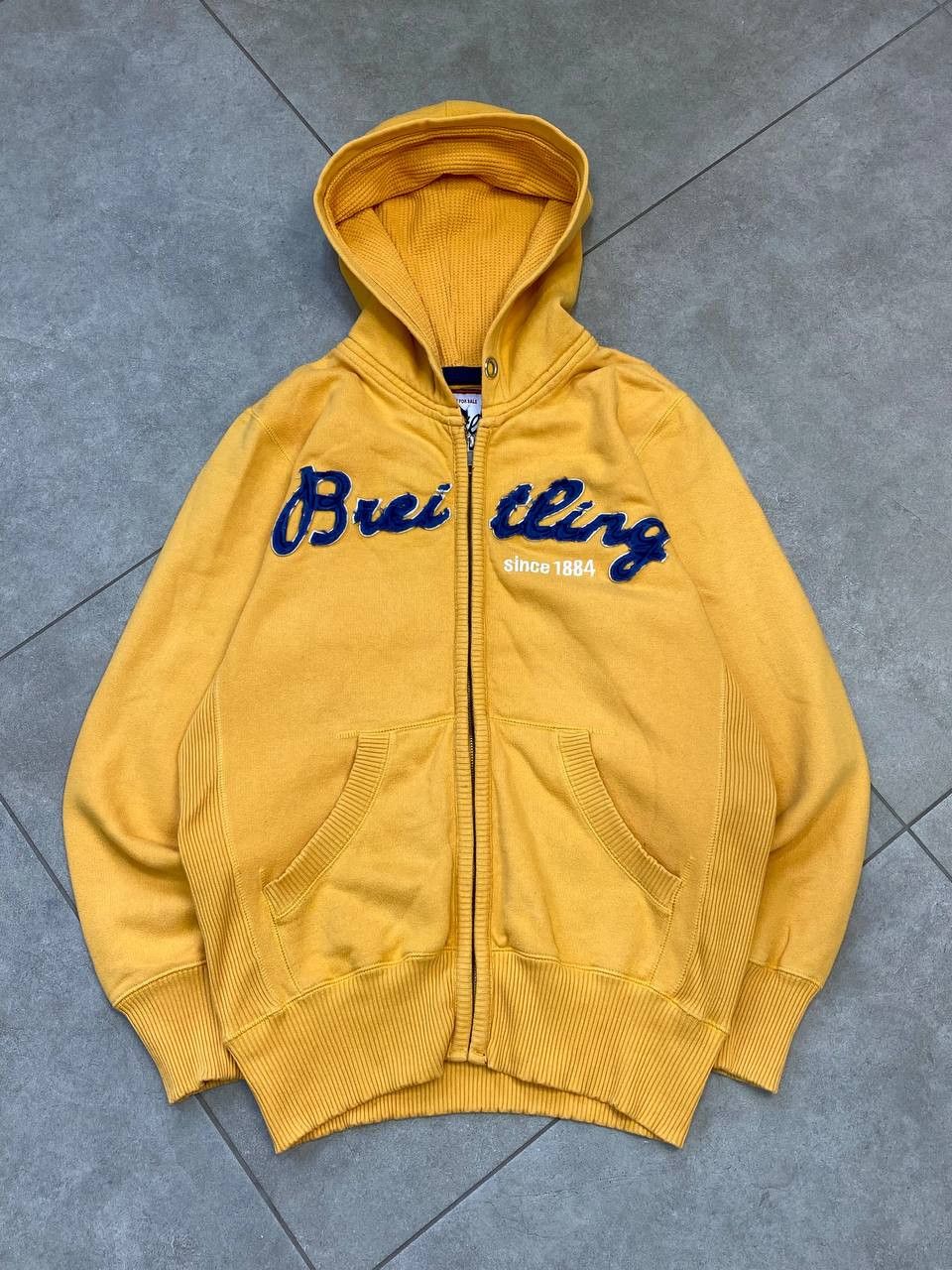 Breitling Vintage Breitling Destroyed Fleece Big Logo Zip Hoodie Size US M / EU 48-50 / 2 - 1 Thumbnail