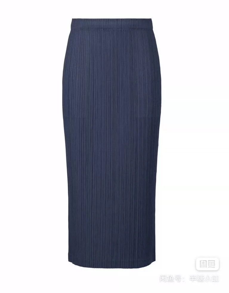 Issey Miyake Issey Miyake size:3 A thick navy blue skirt Size 31" - 1 Thumbnail