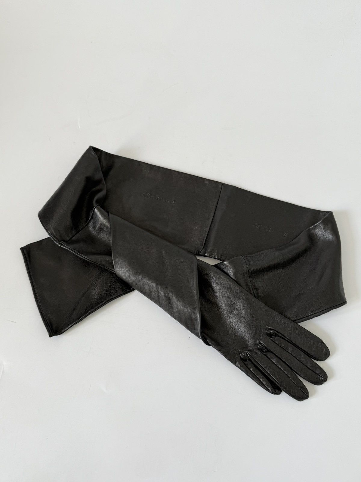 Maison Margiela Maison Margiela Black Leather Glove Belt Size ONE SIZE - 1 Thumbnail