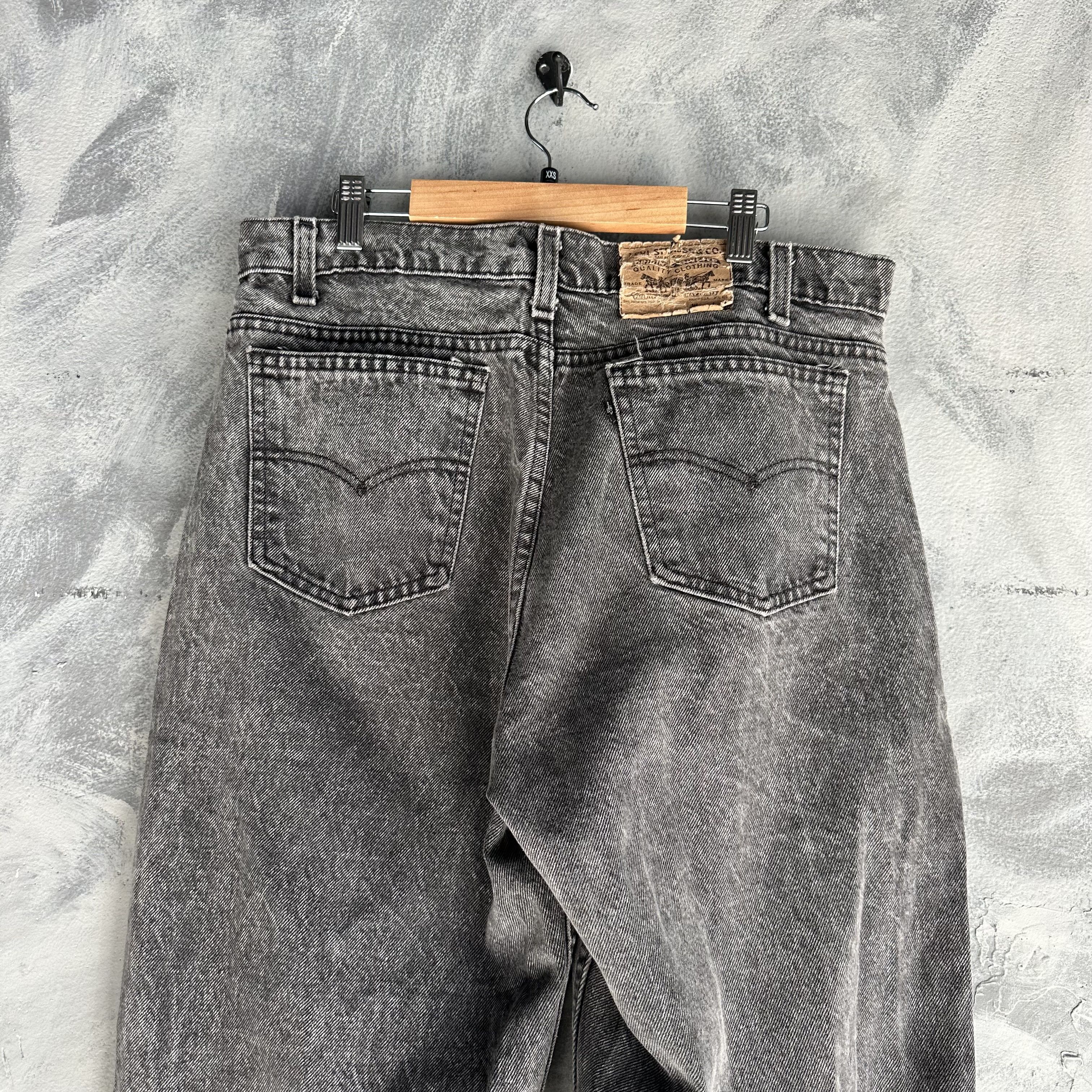 Levi's Vtg Levis Jeans Mens 34x34 Gray Black Tab 40550 4157 USA Size US 34 / EU 50 - 1 Thumbnail