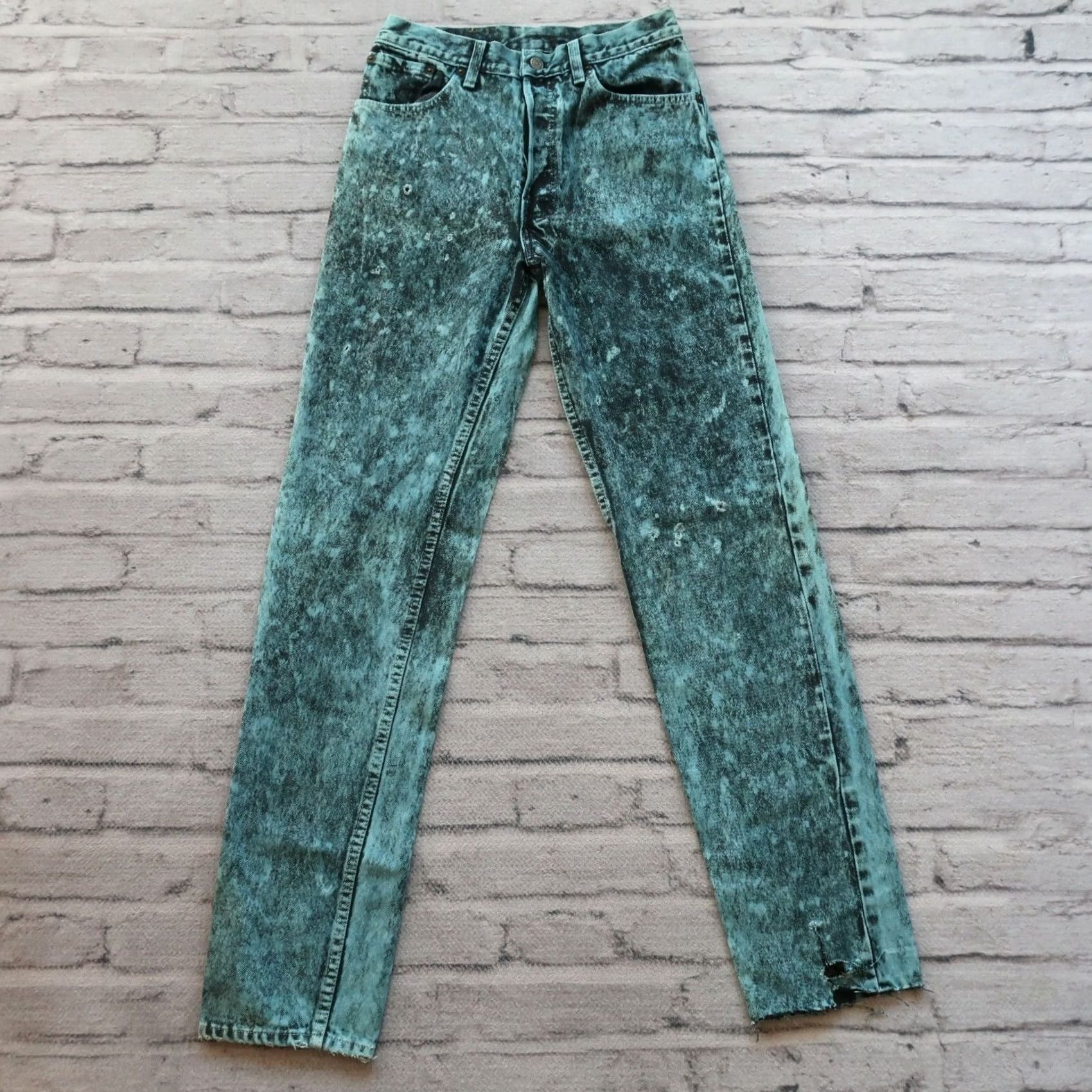 Denime VINTAGE Levis 501 Denim Jeans Mens 28 x 32 Overdyed California Made in USA Size US 28 / EU 44 - 3 Thumbnail